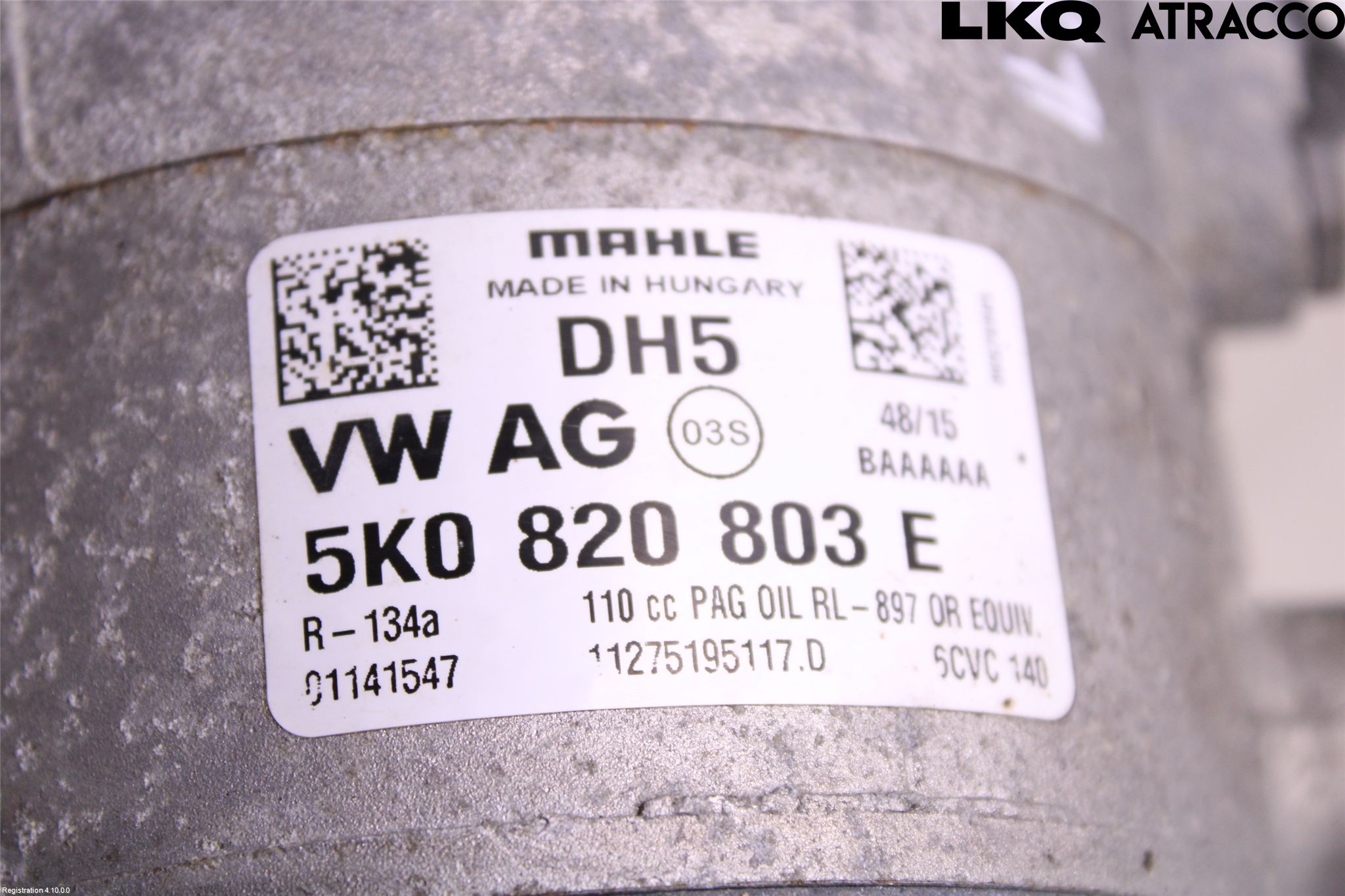 Volkswagen VW TIGUAN 07-16 Varme Ac Kompressor