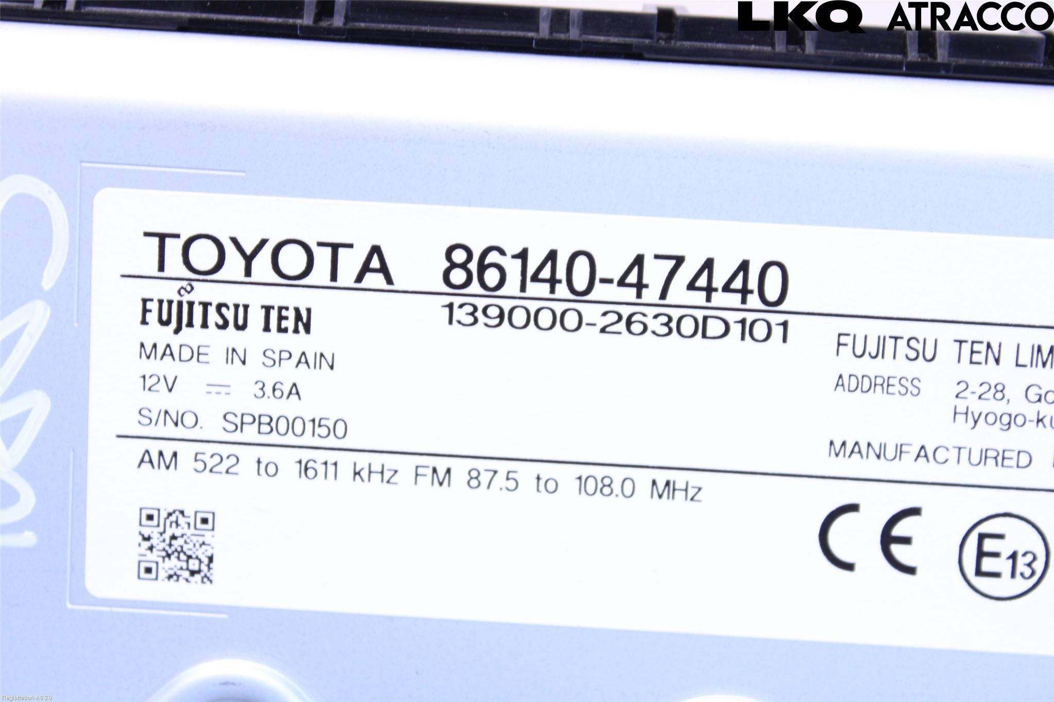 Toyota PRIUS (ZVW50) 16-21 Stereo Radio Med Cd