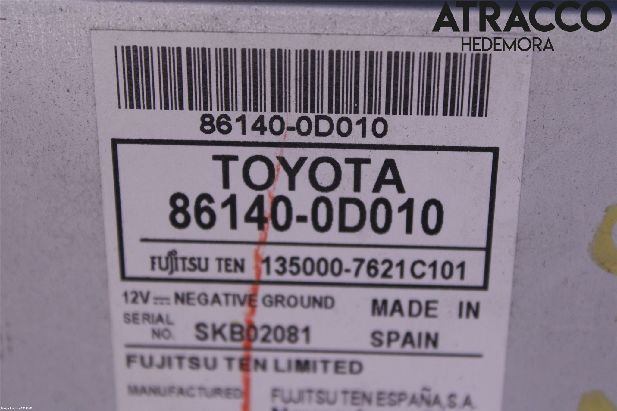 Toyota YARIS XP130 12-14 Stereo Radio Med Cd