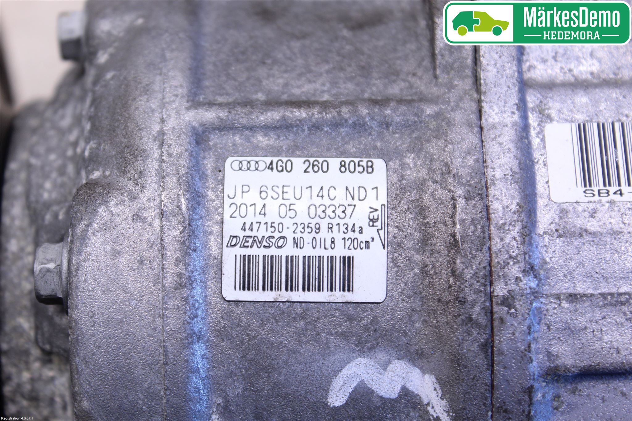 Audi A6/S6 4G 11-18 Varme Ac Kompressor