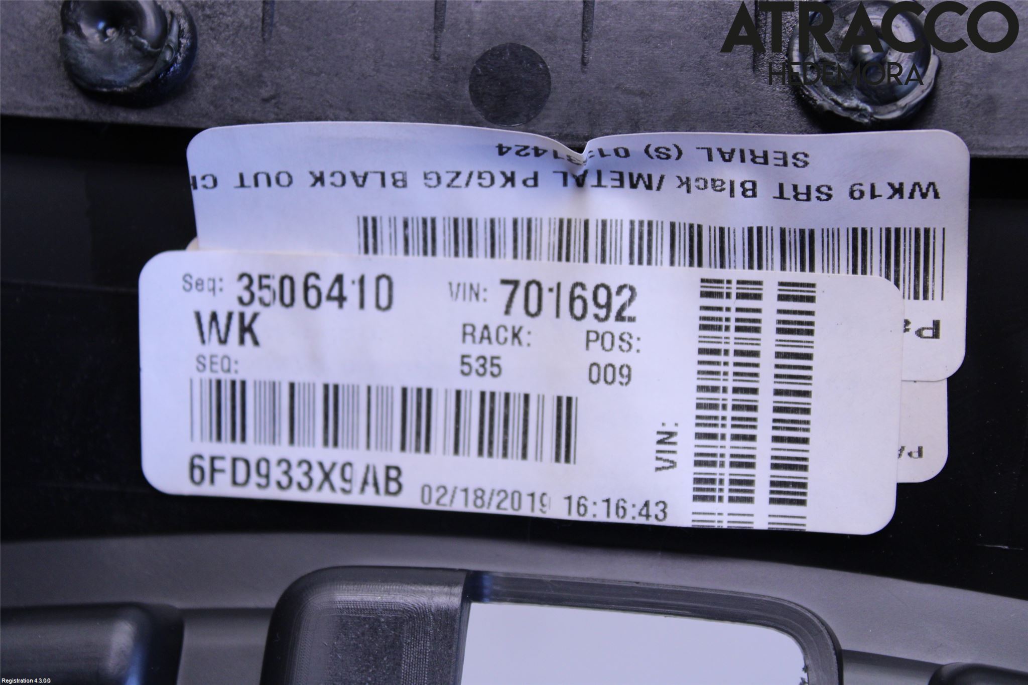 Jeep GRAND CHEROKEE 10-20 Inredning Sarg Växelspak