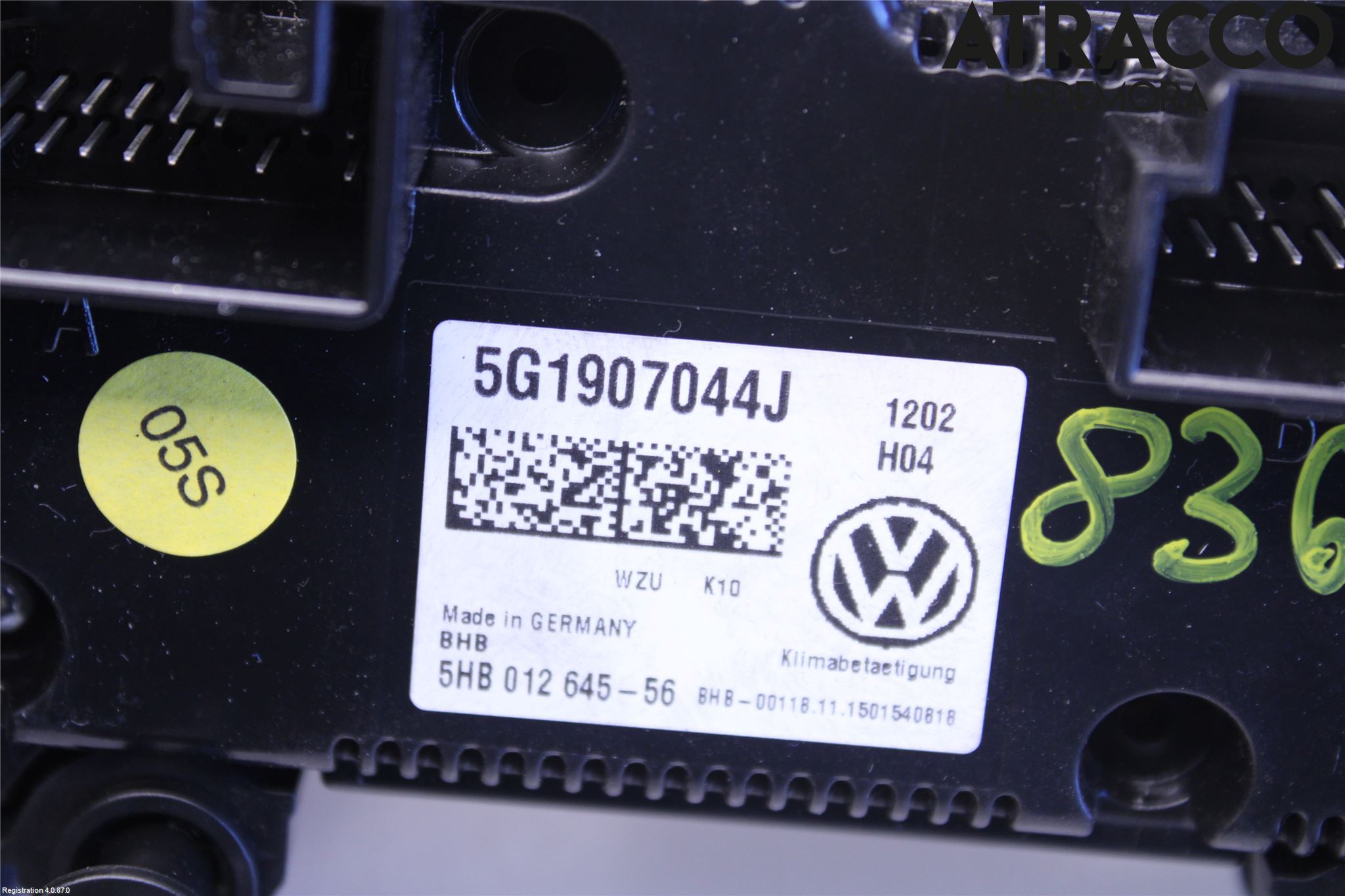 Volkswagen VW PASSAT 15-19 Varme Ac Betjening-Display