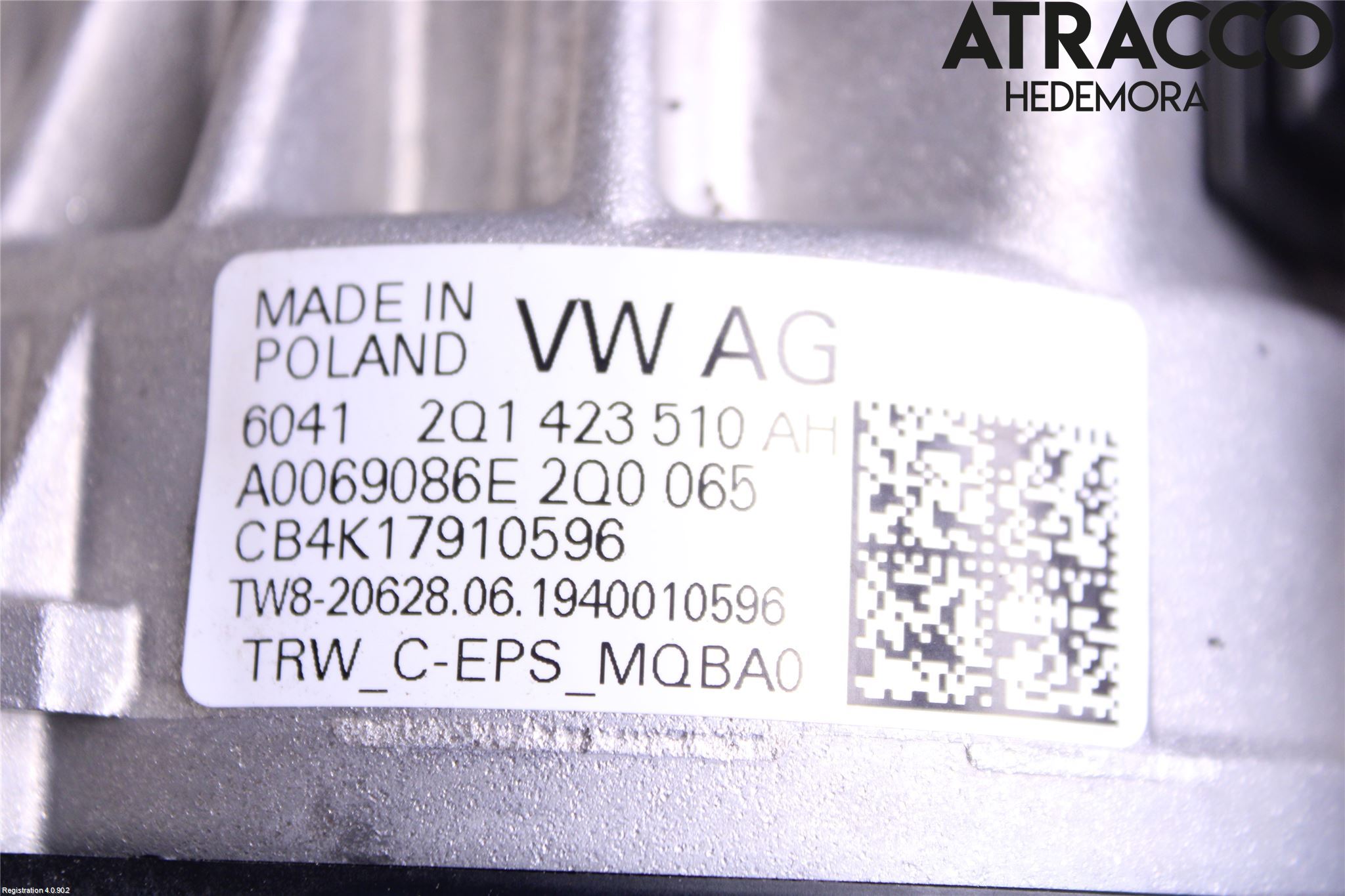 Volkswagen VW POLO VI 18->> Rattakselaggregat Innebygd Servo