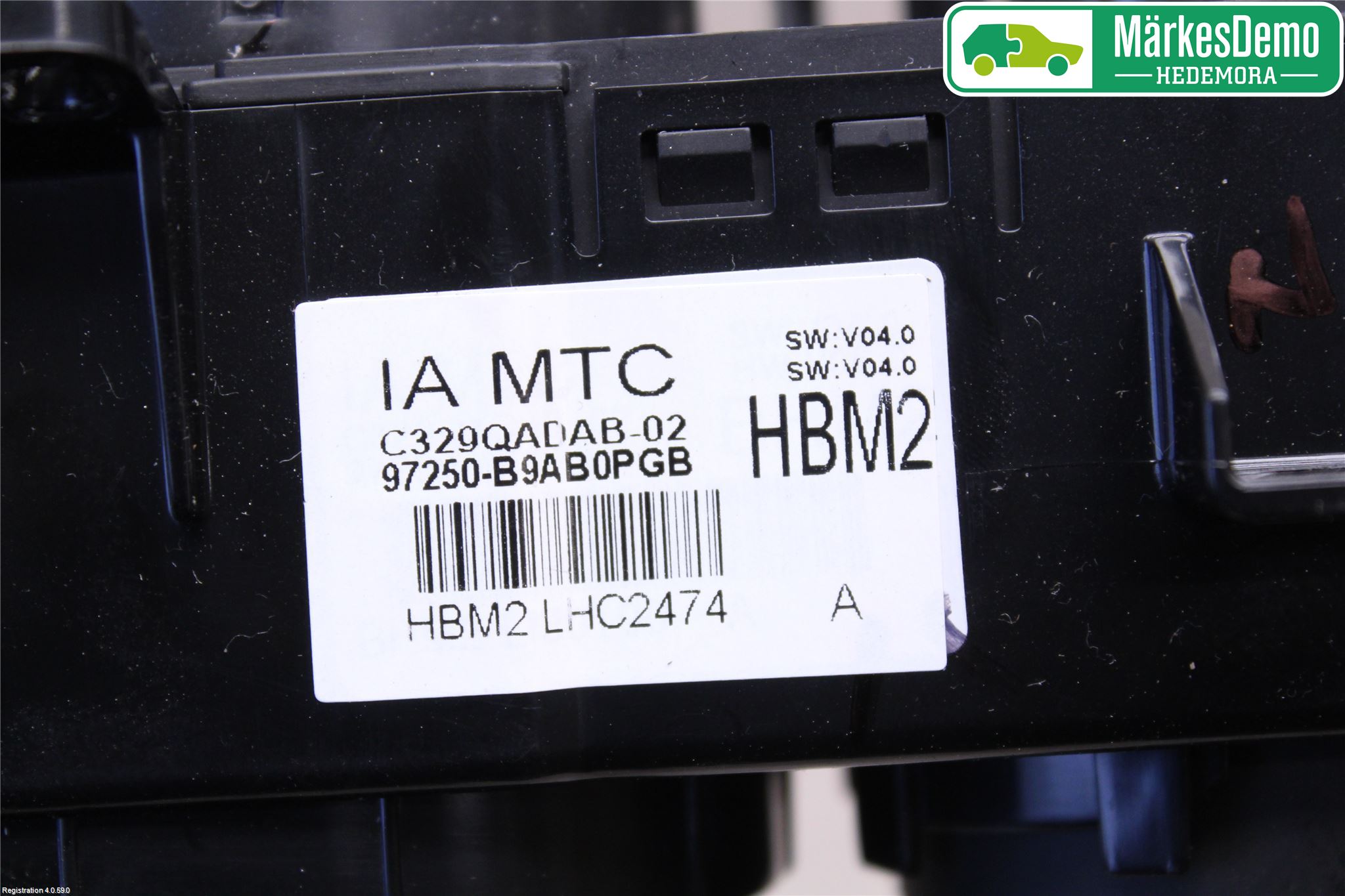 Hyundai i10 BA 17-20 Varme Ac Betjening-Display