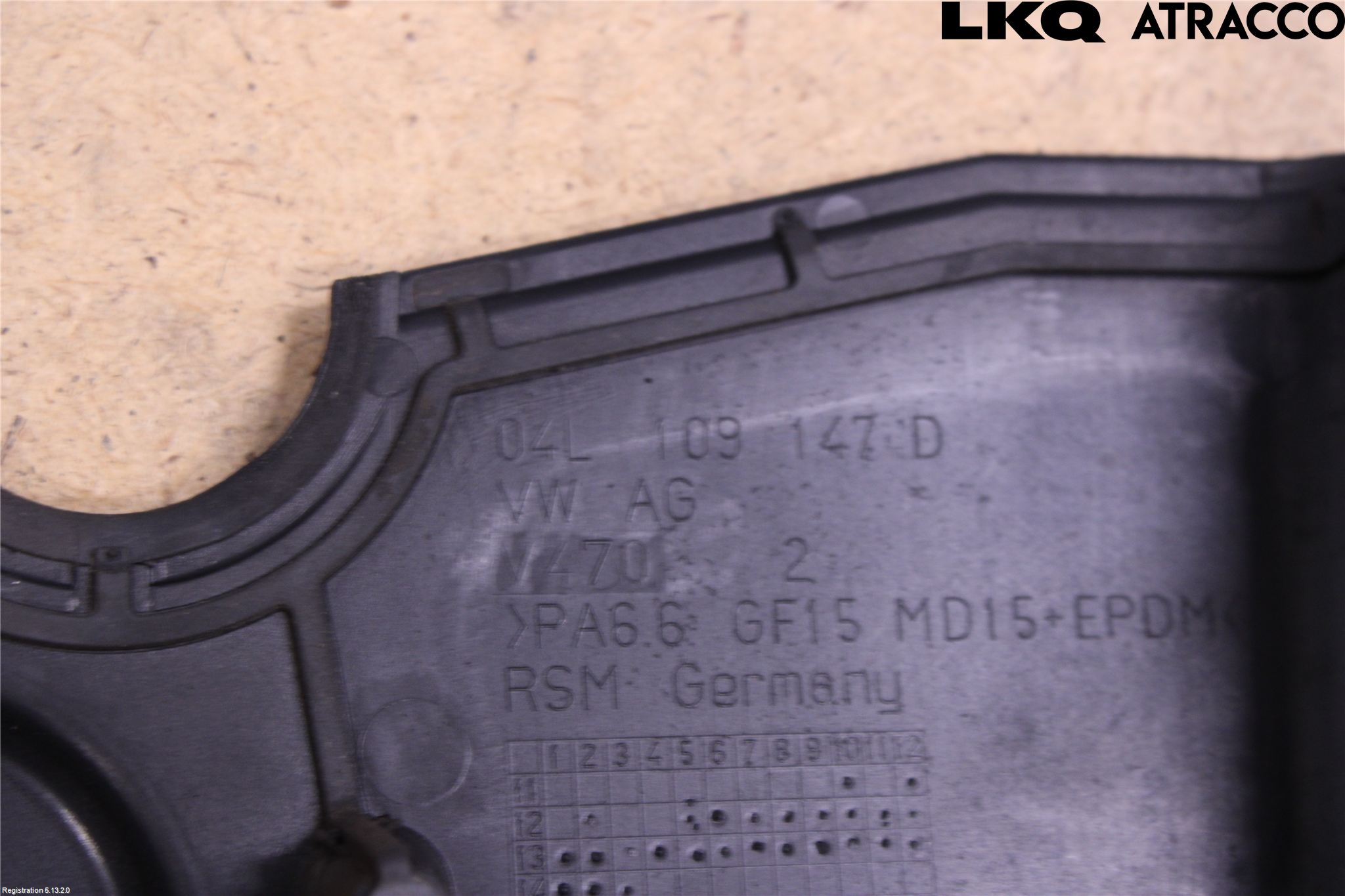 Volkswagen VW GOLF / E-GOLF VII 13-20 Registerreim Deksel