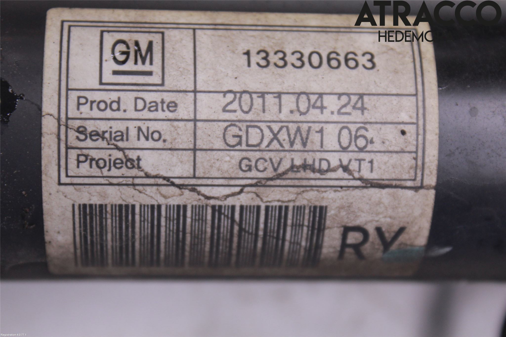 GM CHEVROLET CRUZE Servo Snekke - Tannstang