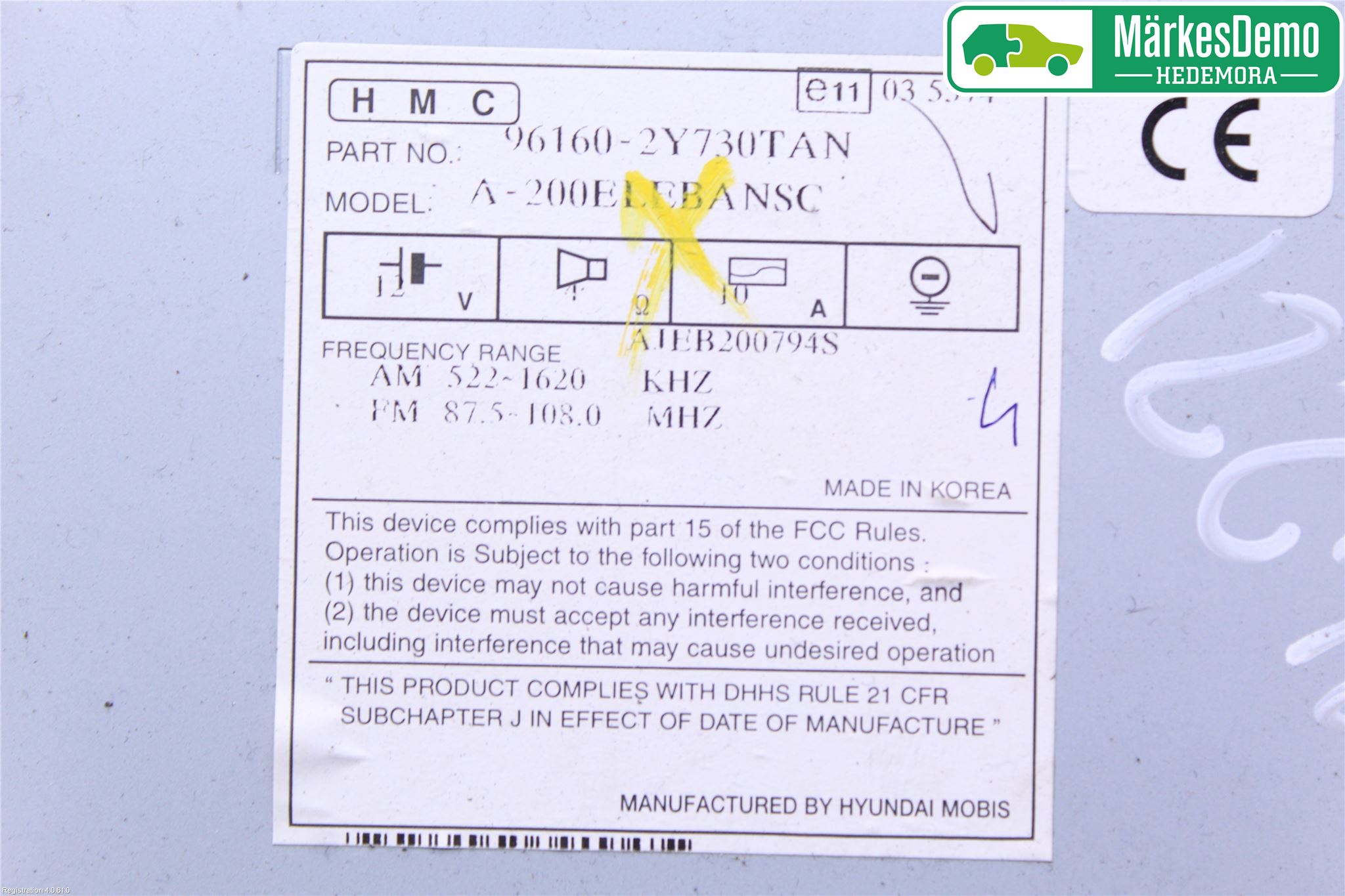 Hyundai ix35 Stereo Radio Med Cd
