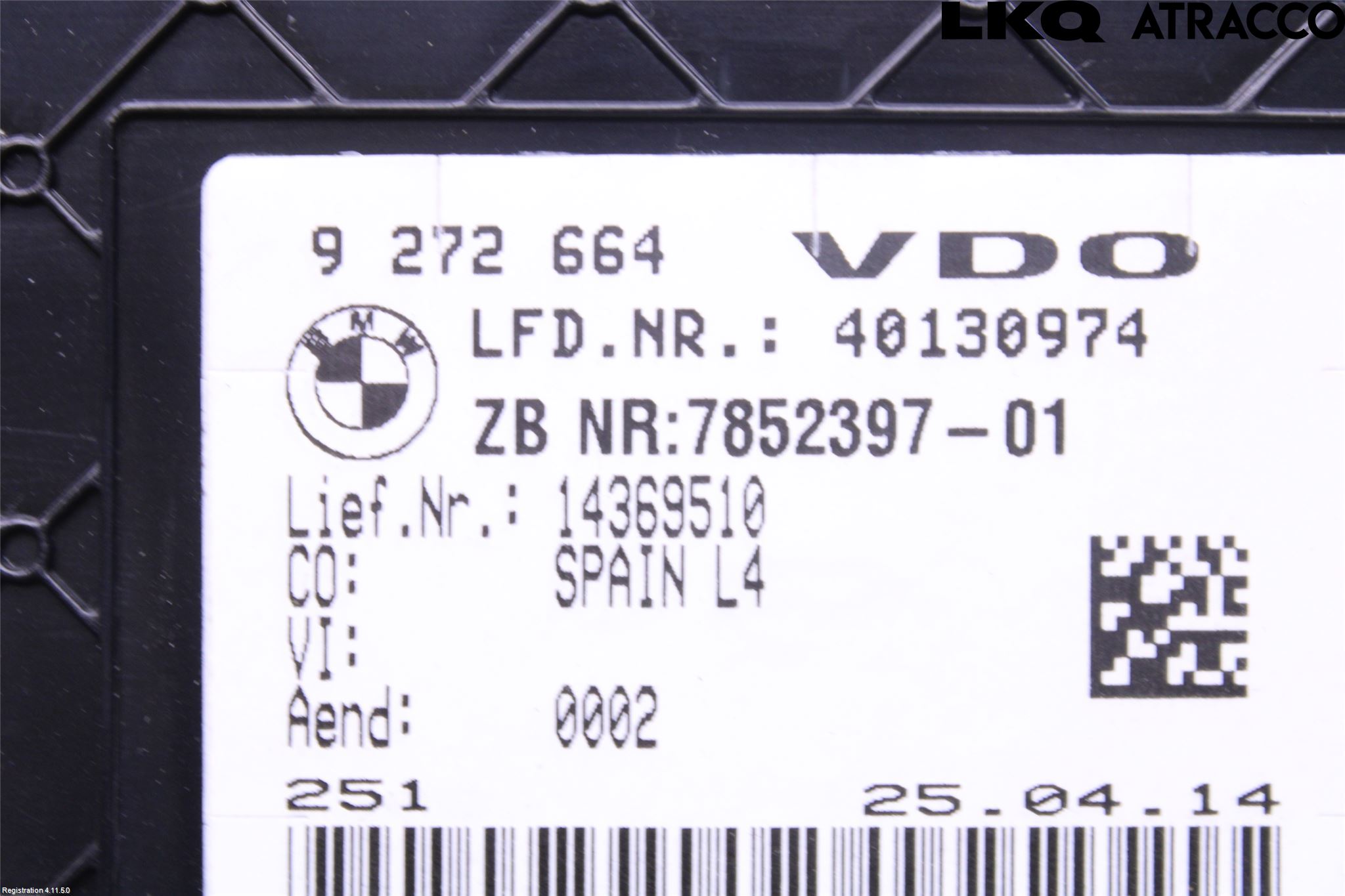 BMW 3 F30/F31/F80 12-19 Instr Kombinert