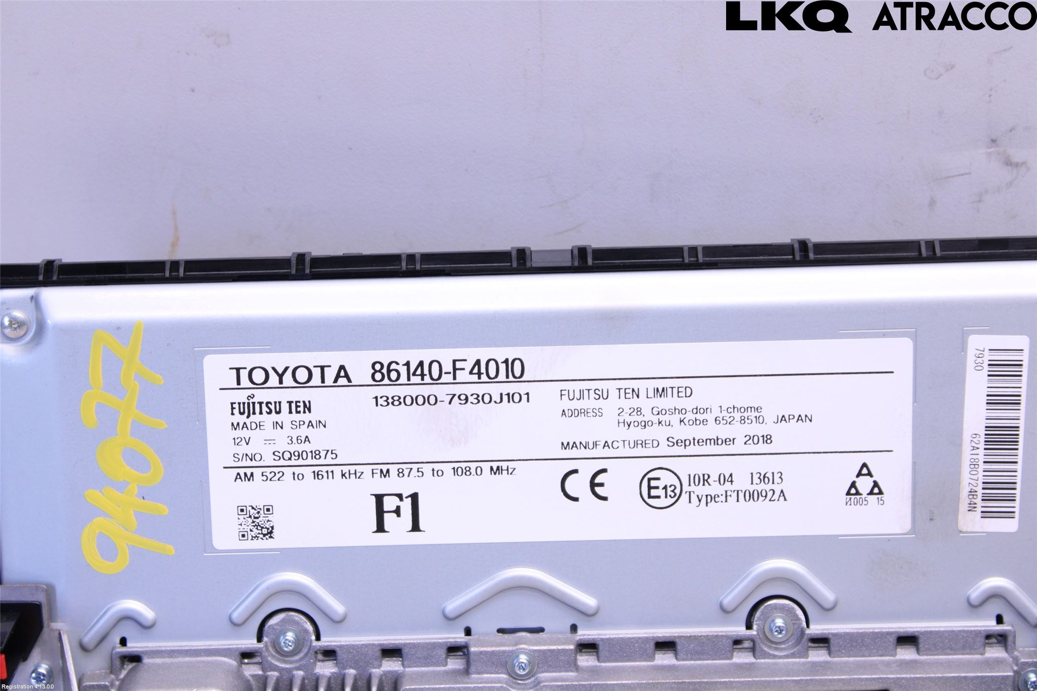 Toyota C-HR 16-23 Stereo Radio Med Cd