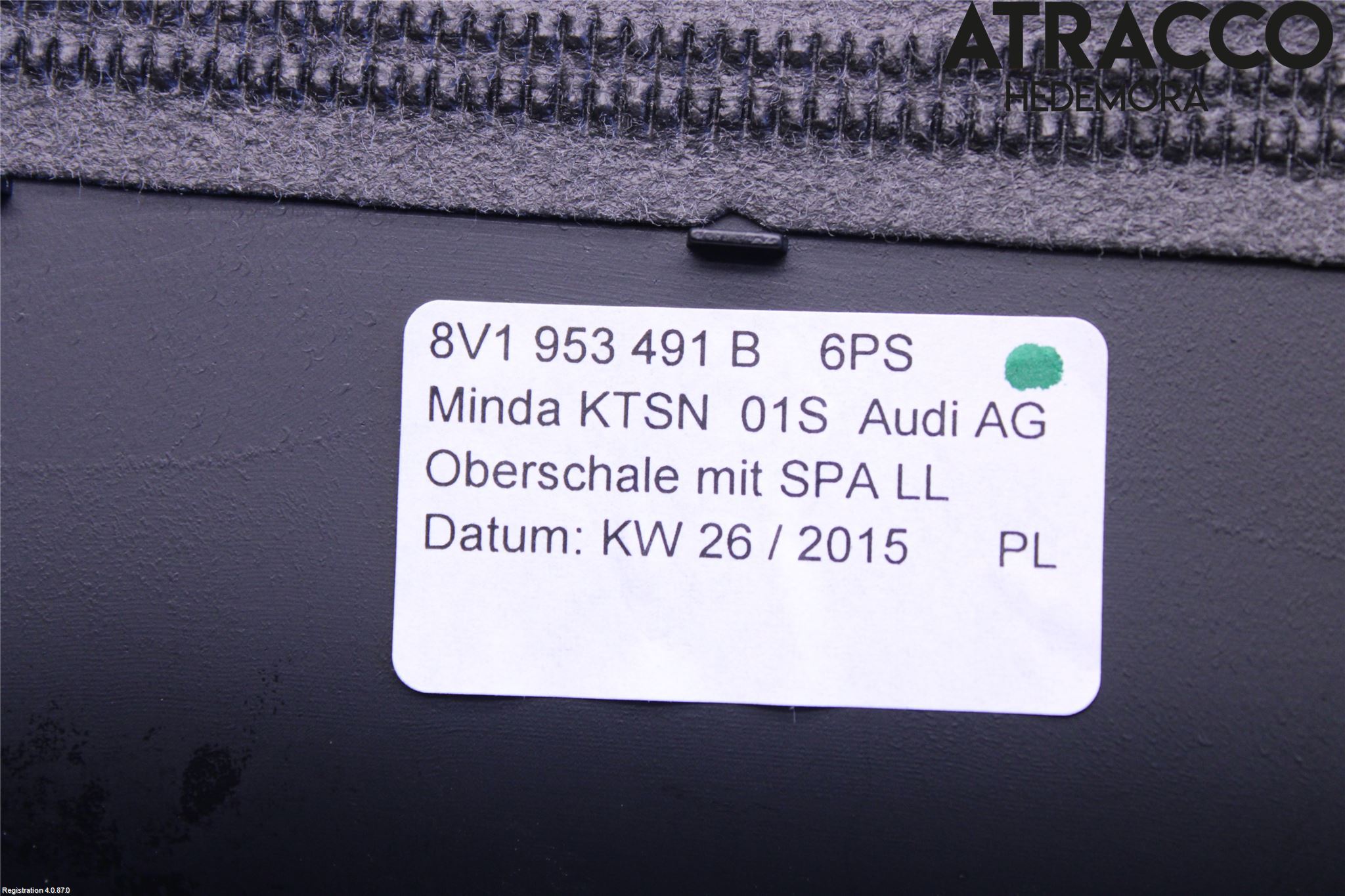 Audi A3/S3 8V 13-20 Rattdeksel - Deksler