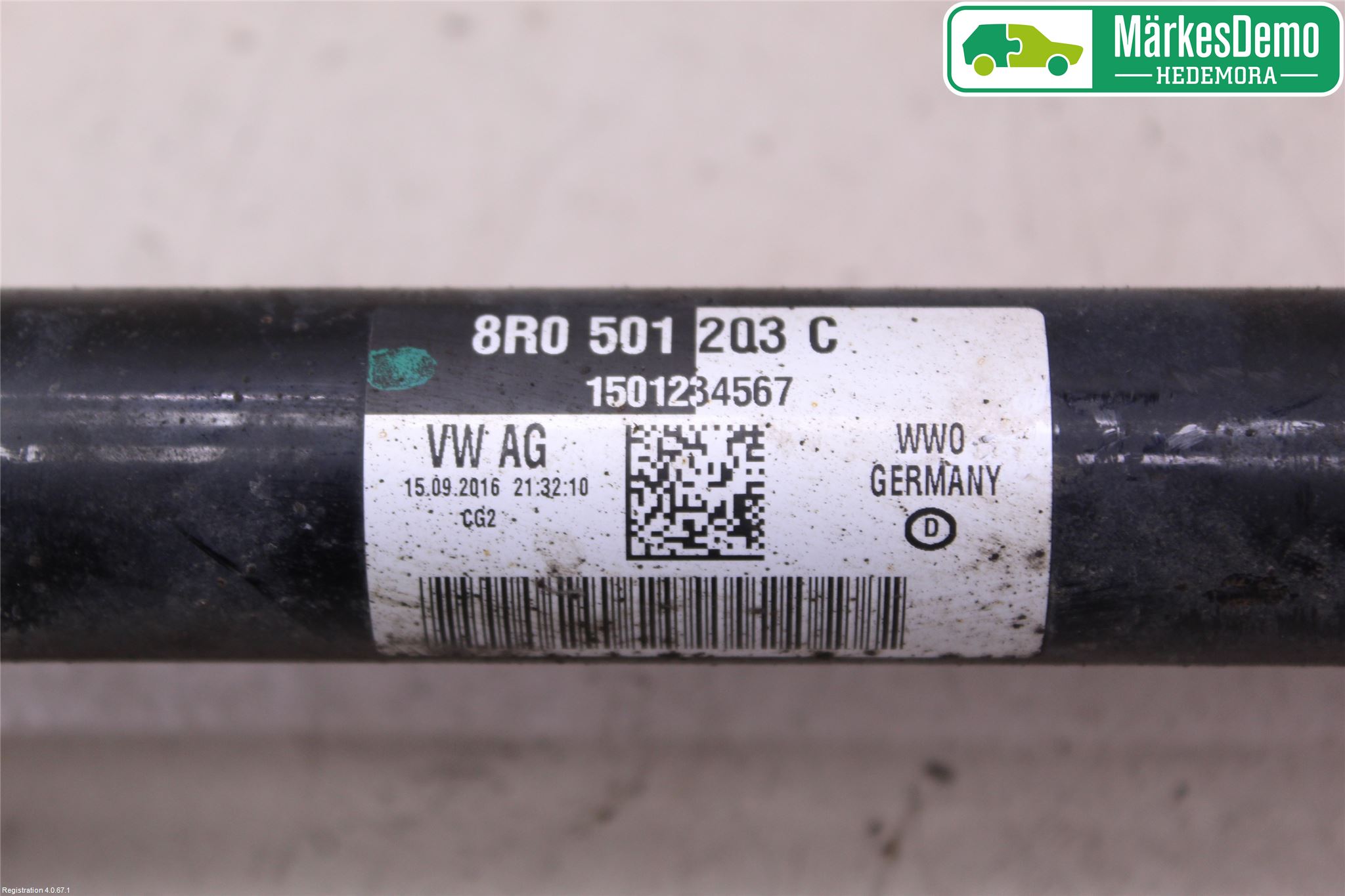 Audi Q5 09-16 Drivaksel Bak Kompl Venstre