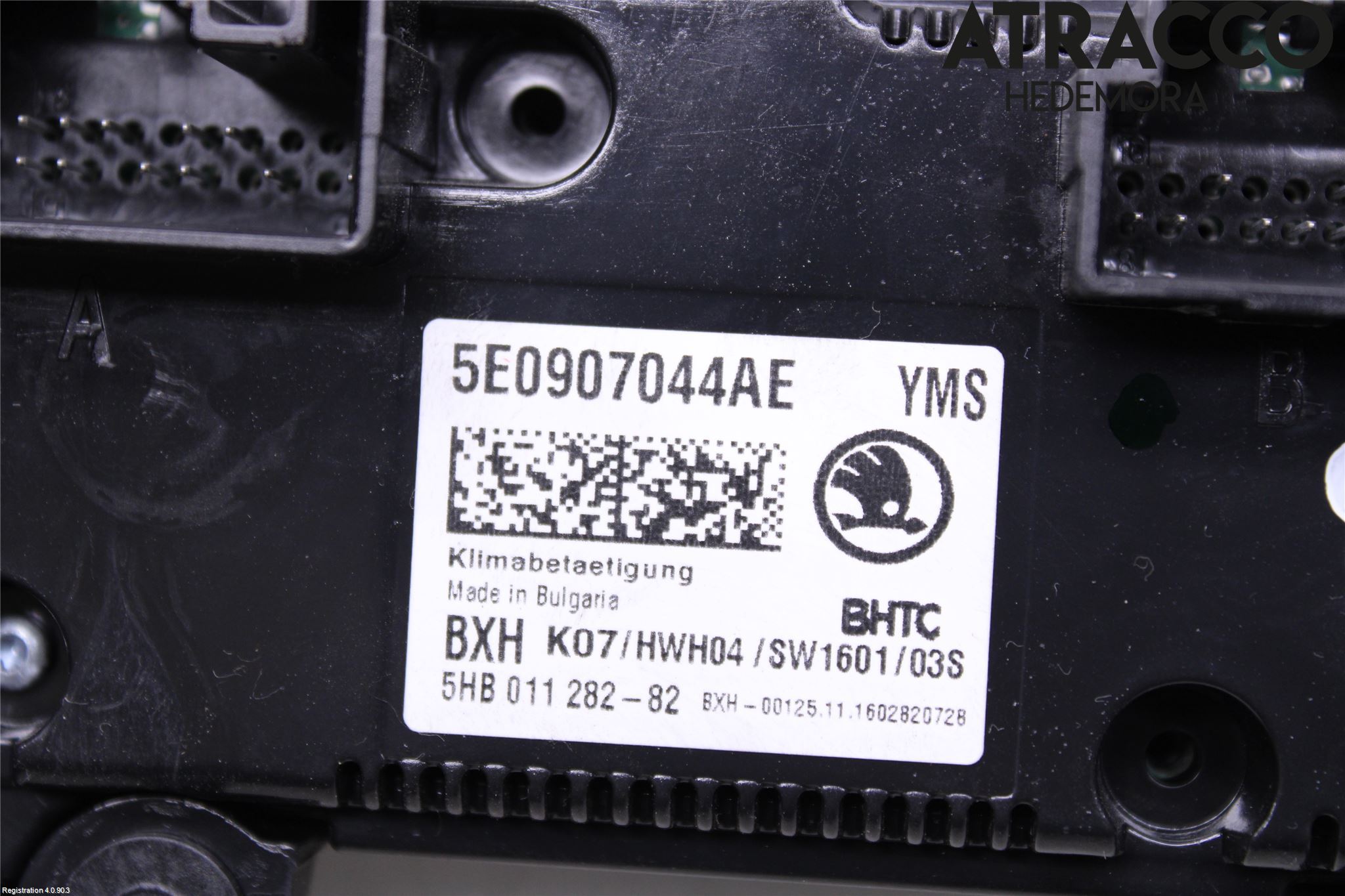 Skoda OCTAVIA (5E) 13-20 Varme Ac Betjening-Display