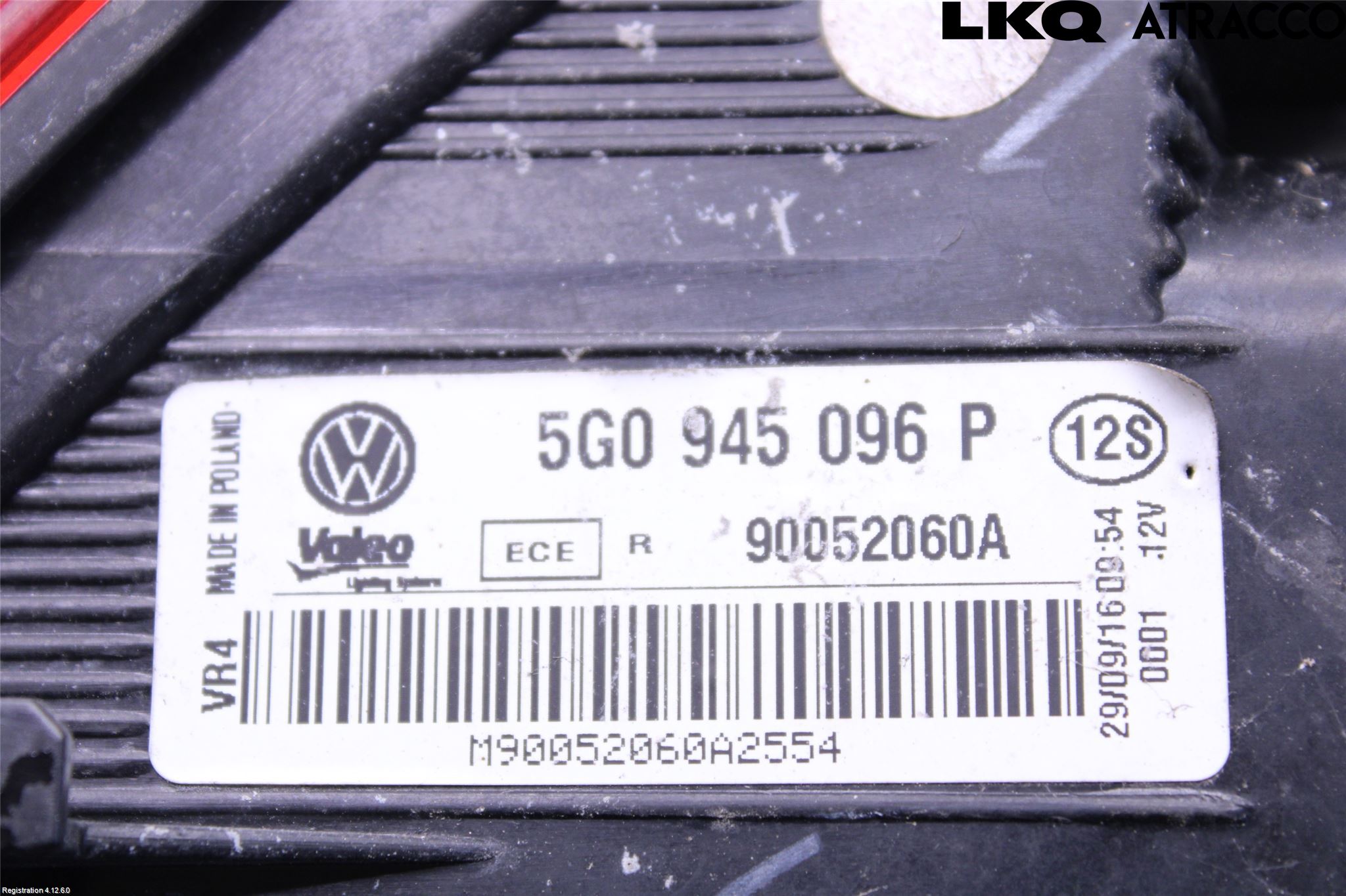 Volkswagen VW GOLF / E-GOLF VII 13-20 Baklykt Høyre