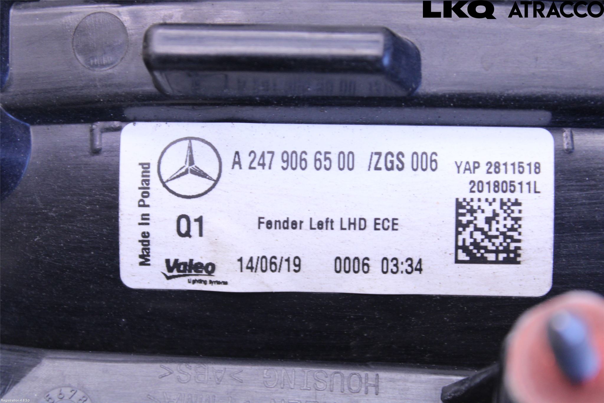 Mercedes-Benz MB B-KLASS (W247) 19- Baklykt Venstre