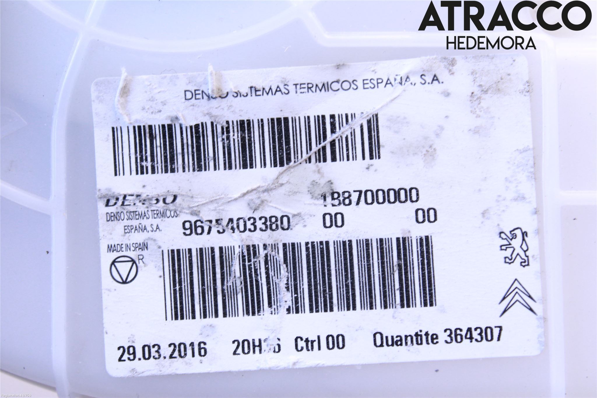 Citroen C4 GRAND PICASSO 14-18 Varme Ac Varmeapparatvifte