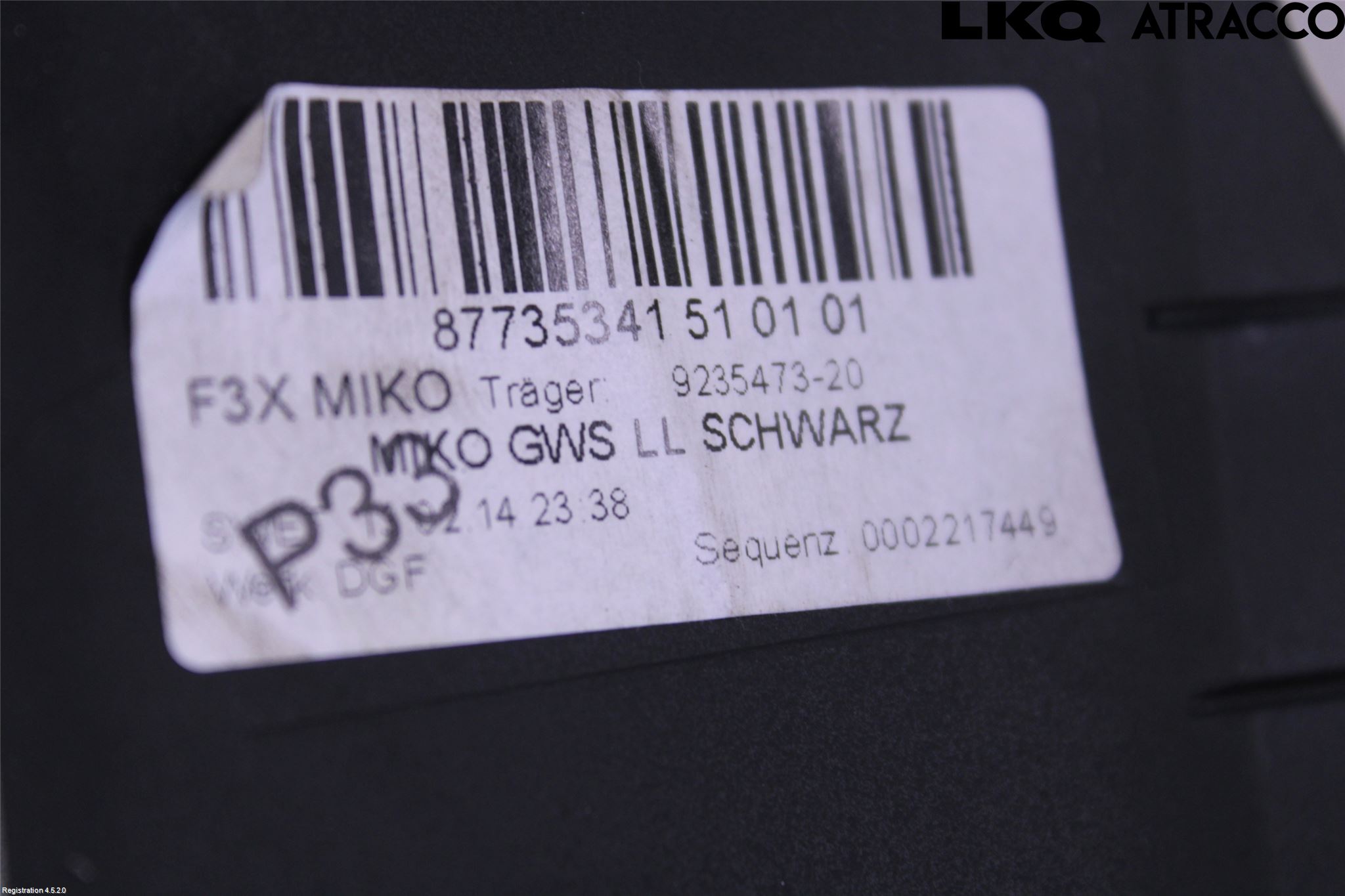 BMW 3 F30/F31/F80 12-19 Innr Konsoll-Lomme