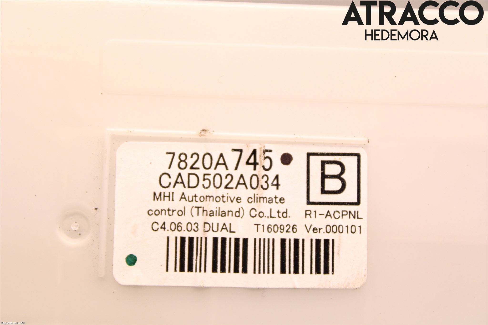 Fiat FULLBACK 16-19 Varme Ac Betjening-Display