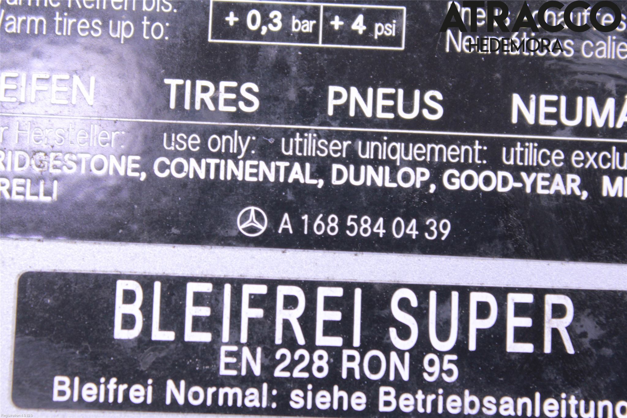 Mercedes-Benz MB A-KLASS (W168) 98-04 Drivstoff Tankluke