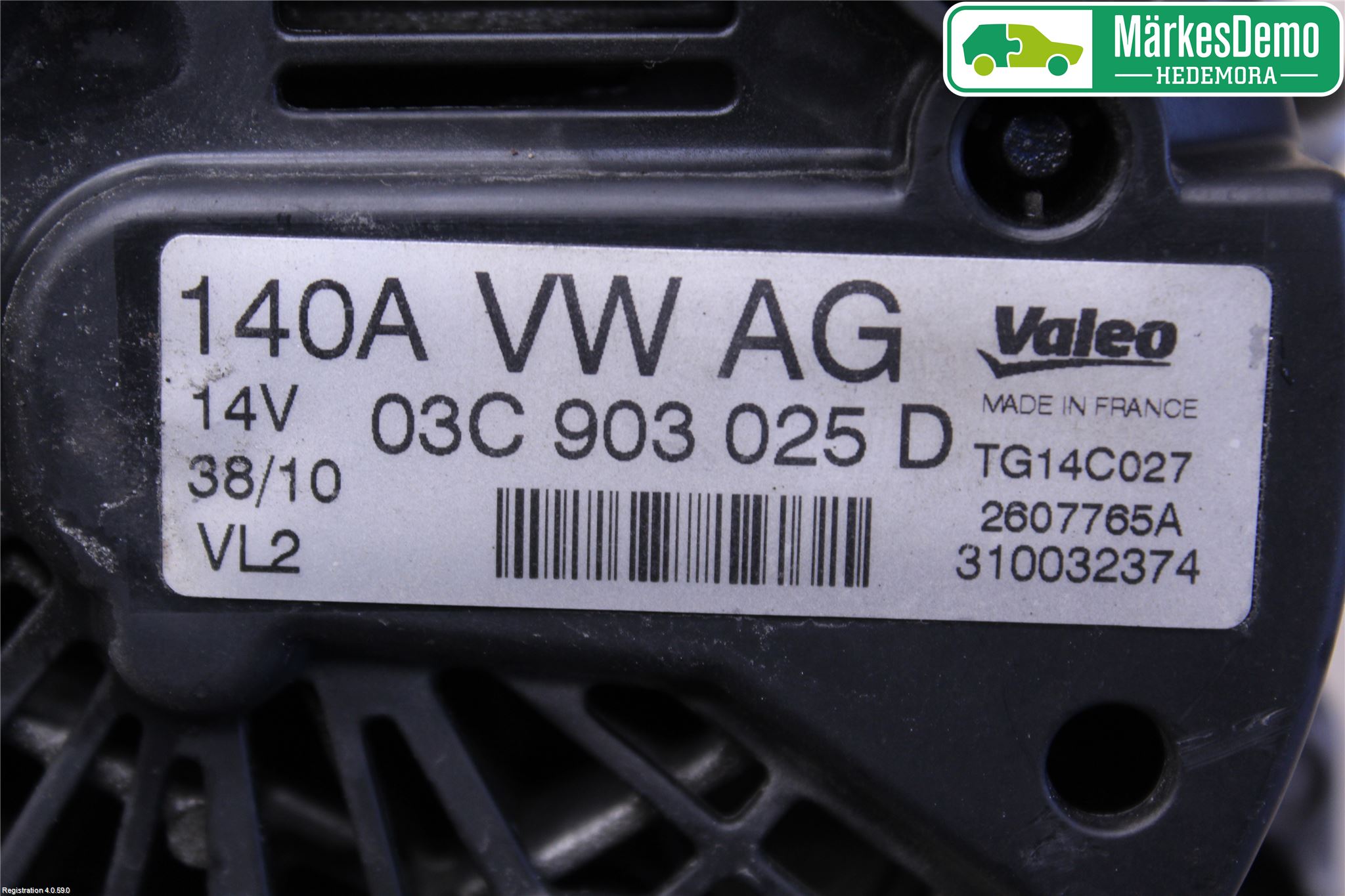 Volkswagen VW GOLF VI 09-13 Dynamo