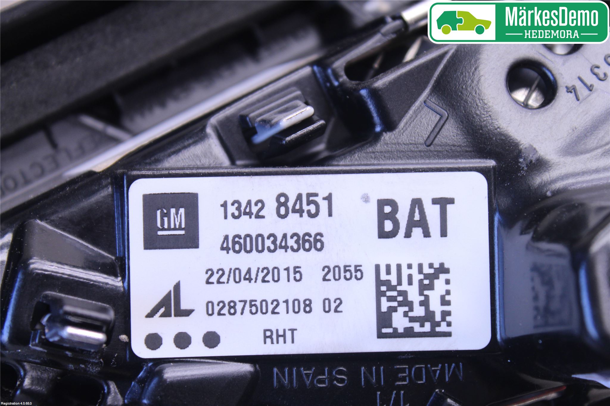 Opel CORSA E 15-19 Baklykt Venstre  På Luke(Indre