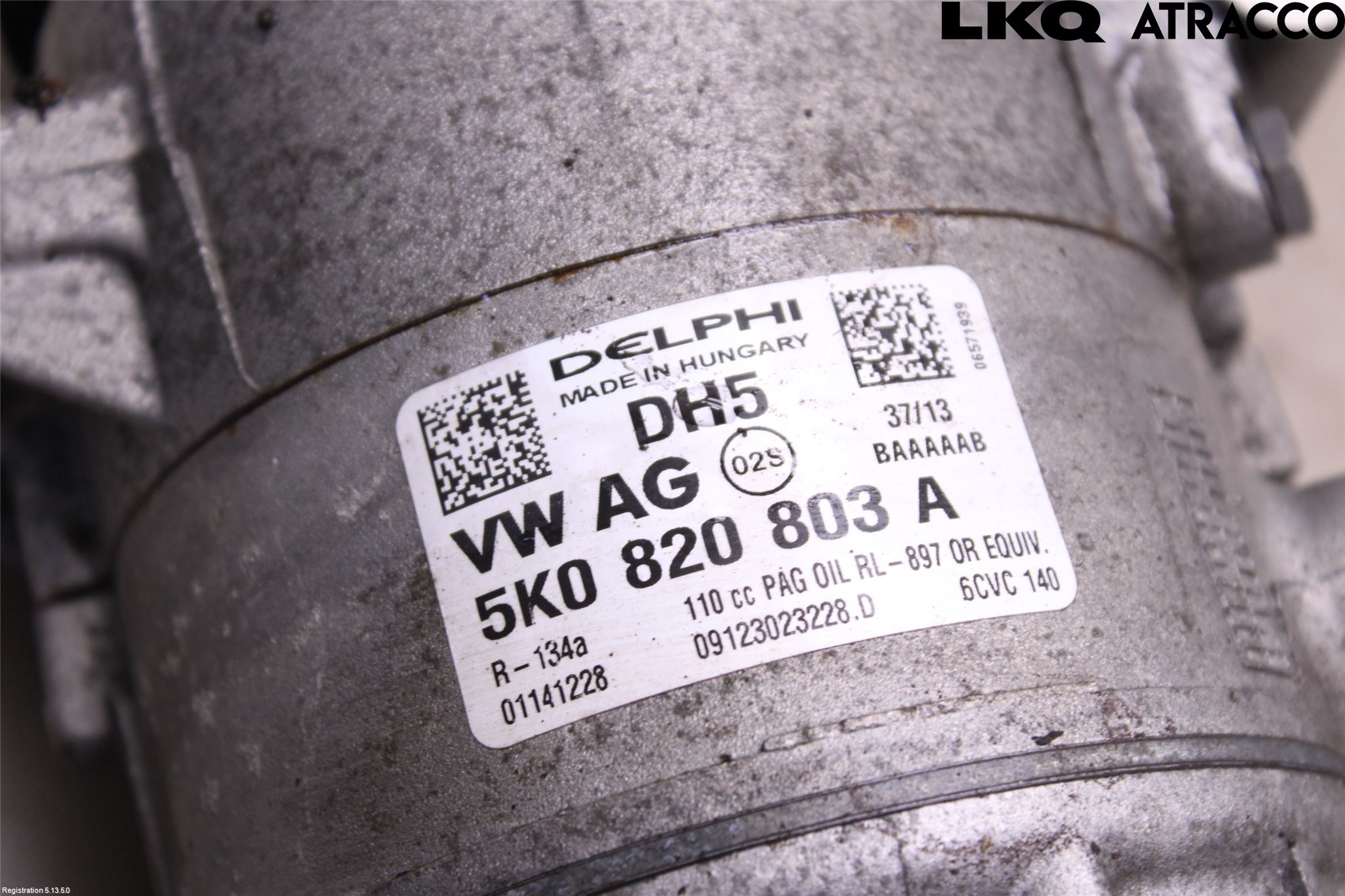 Volkswagen VW PASSAT 11-14 Varme Ac Kompressor