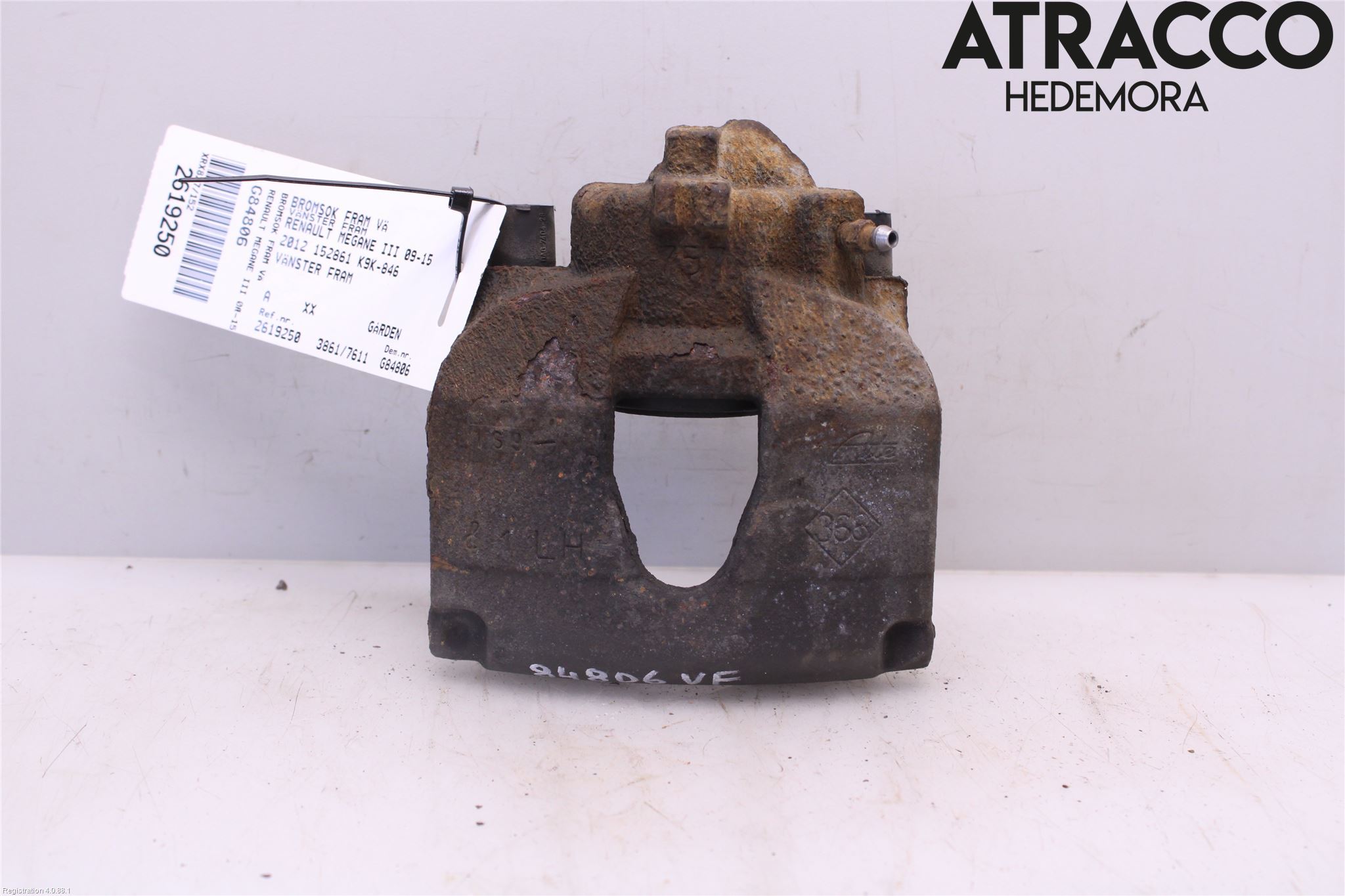 Renault MEGANE III 09-15 Bremsecaliper Foran Venstre