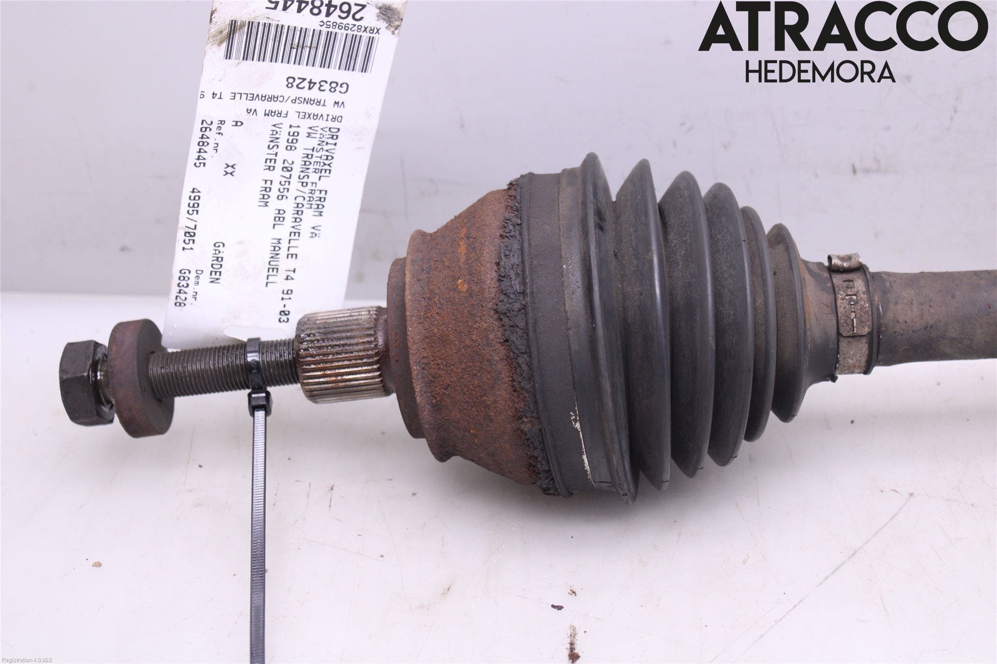 Volkswagen VW TRANSP/CARAVELLE (T4) 91-03 Drivaksel Foran Kompl Venstre