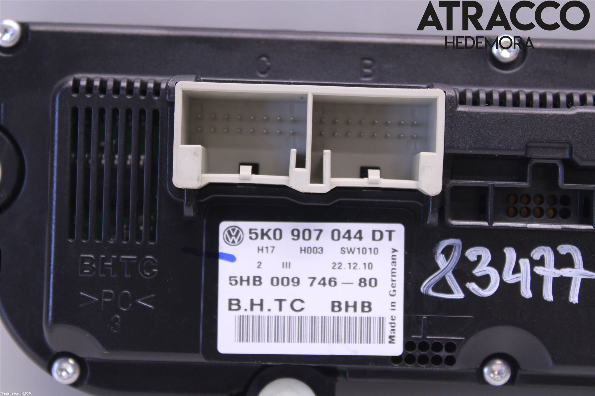 Volkswagen VW GOLF VI 09-13 Varme Ac Betjening-Display