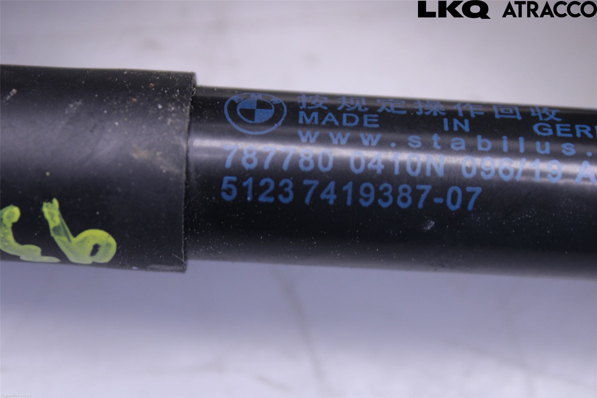 BMW 3 G20/G21/G80/G81 19- Panser Demper-Gassfjær