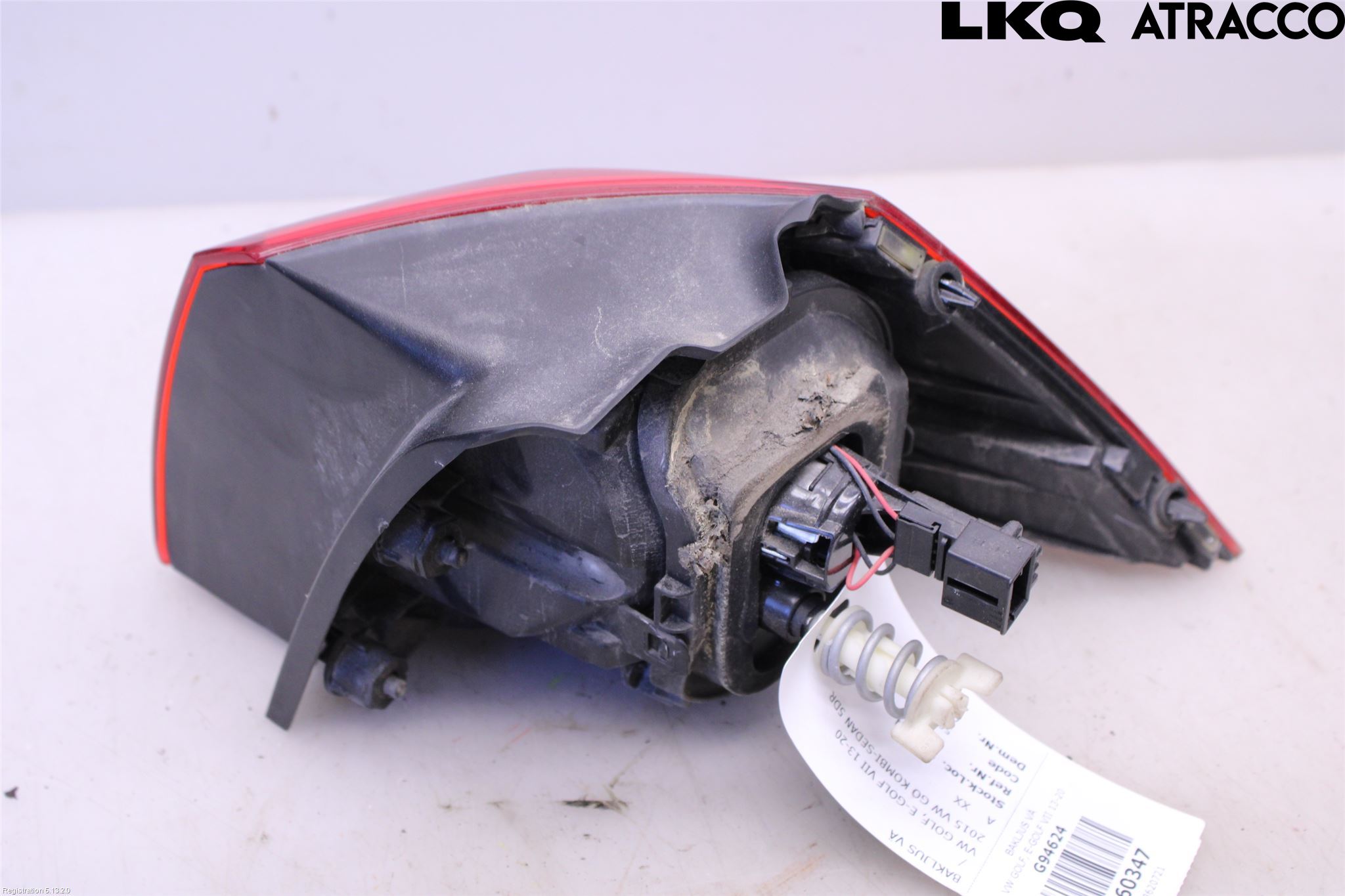 Volkswagen VW GOLF / E-GOLF VII 13-20 Baklykt Venstre