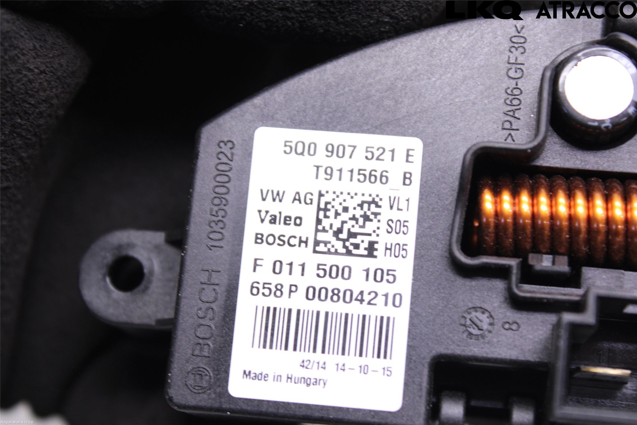 Volkswagen VW GOLF / E-GOLF VII 13-20 Varmeapparat Viftemotstand