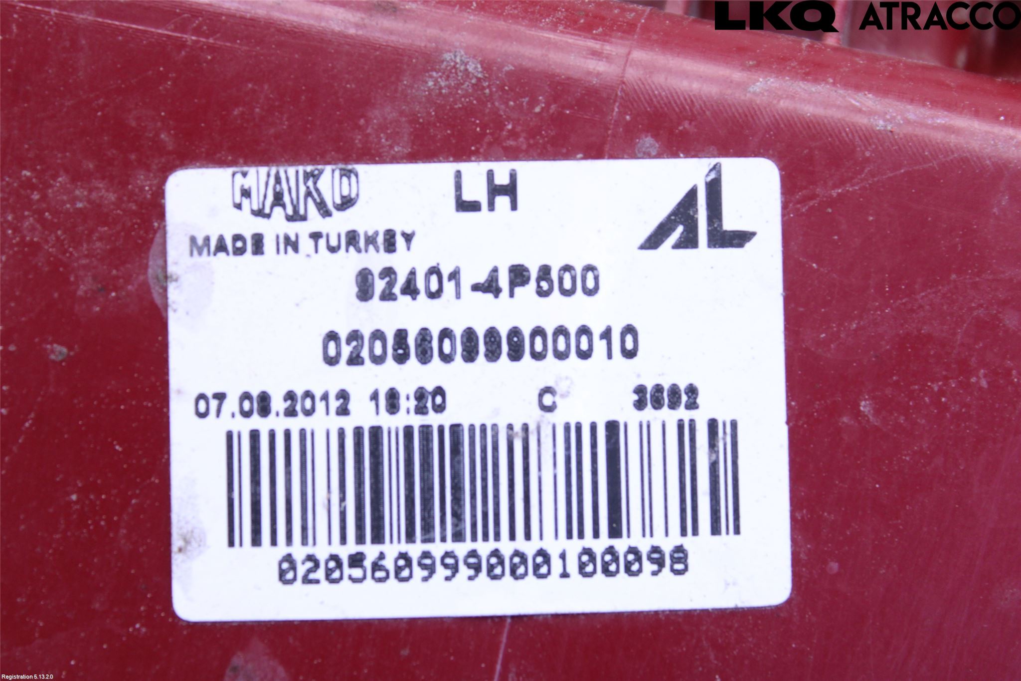 Hyundai i20 PB 09-14 Baklykt Venstre