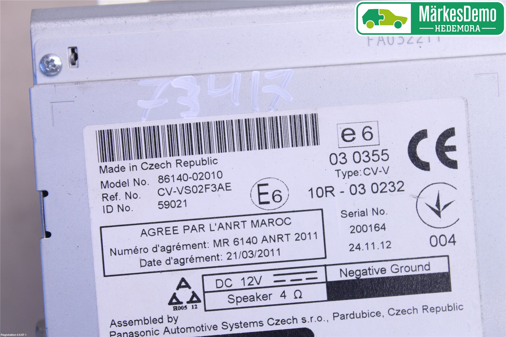 Toyota AURIS 13-19 Stereo Radio Med Cd
