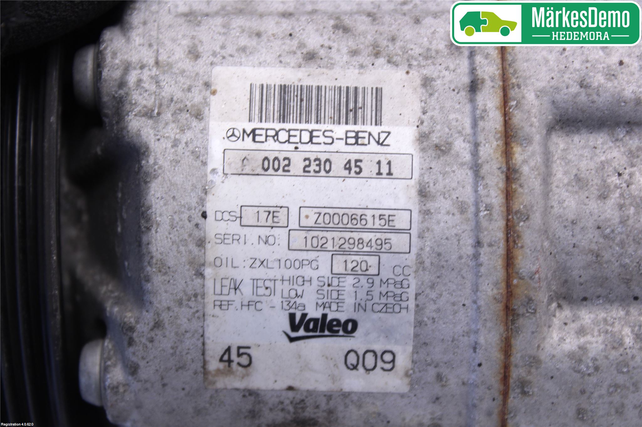 Mercedes-Benz MB C-KLASS (W204) 07-15 Varme Ac Kompressor