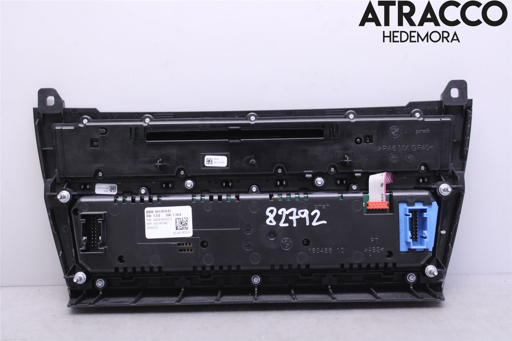 BMW 5 F10/F11/F18 09-17 Varme Ac Betjening-Display