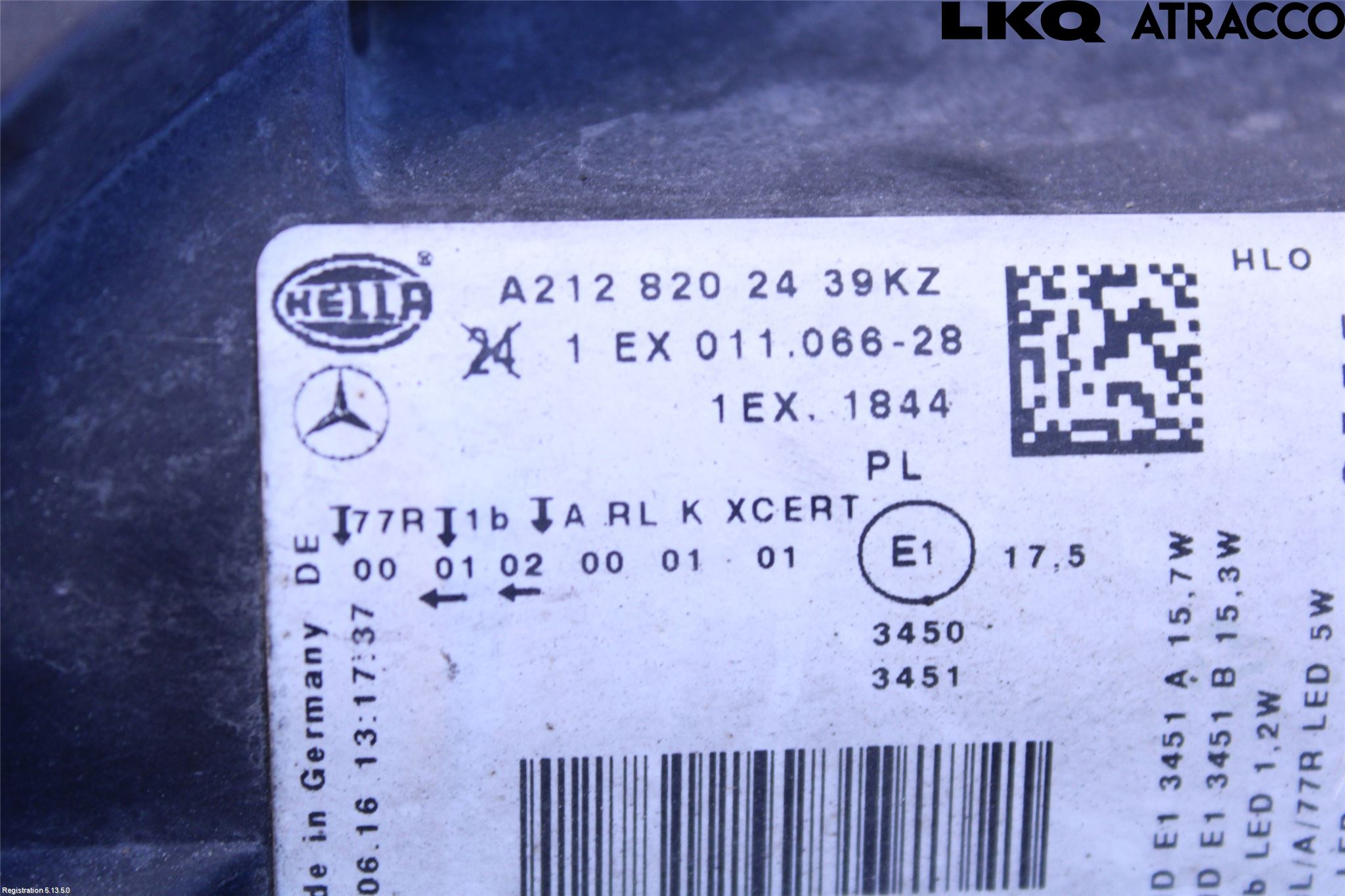 Mercedes-Benz MB E-KLASS (W212) 09-16 Frontlykt Høyre