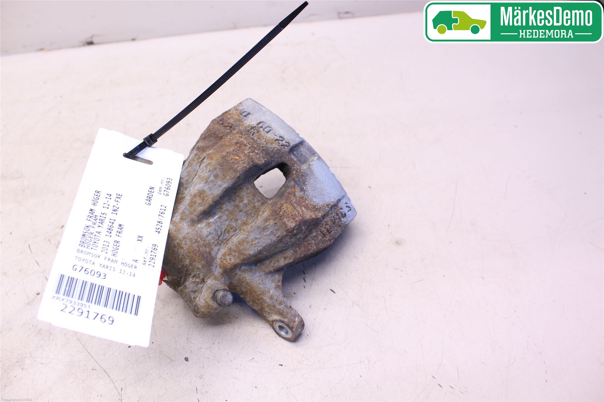 Toyota YARIS XP130 12-14 Bremsecaliper Foran Høyre