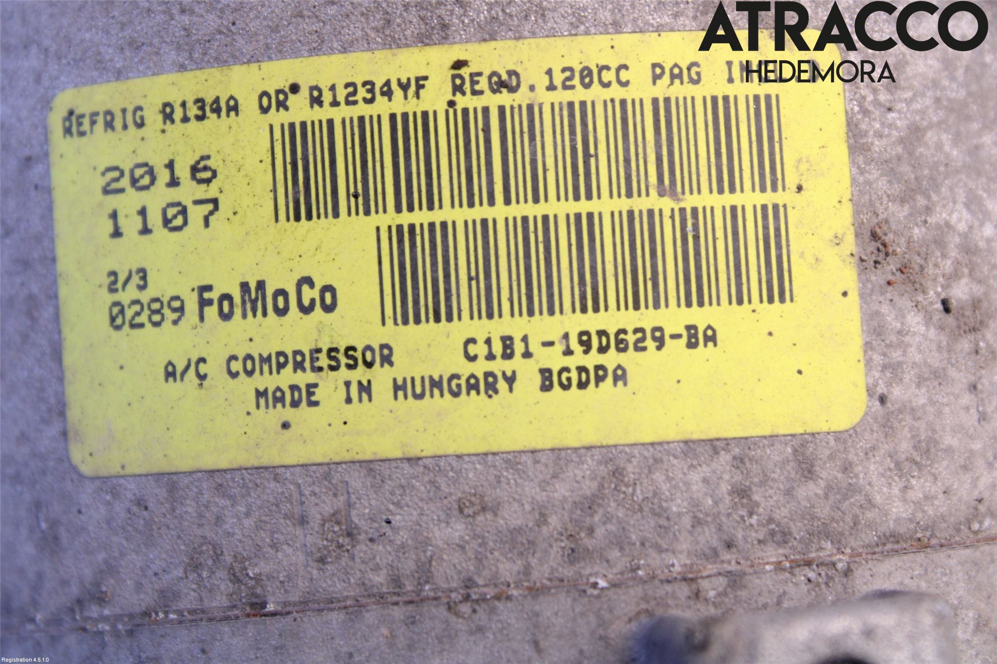 Ford FIESTA 13-17 Varme Ac Kompressor