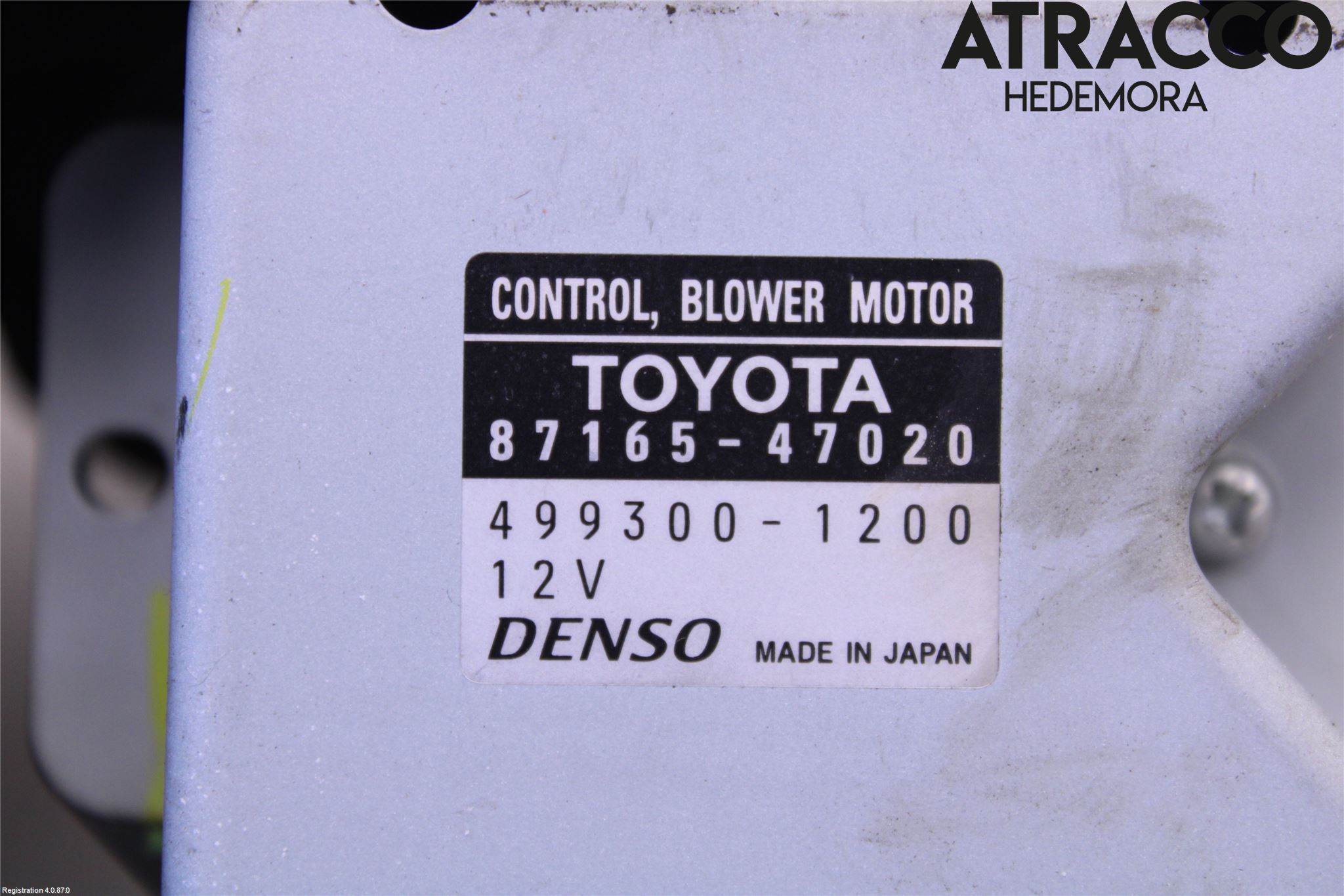 Toyota PRIUS NWH20 04-08 Varmeapparat Viftemotstand