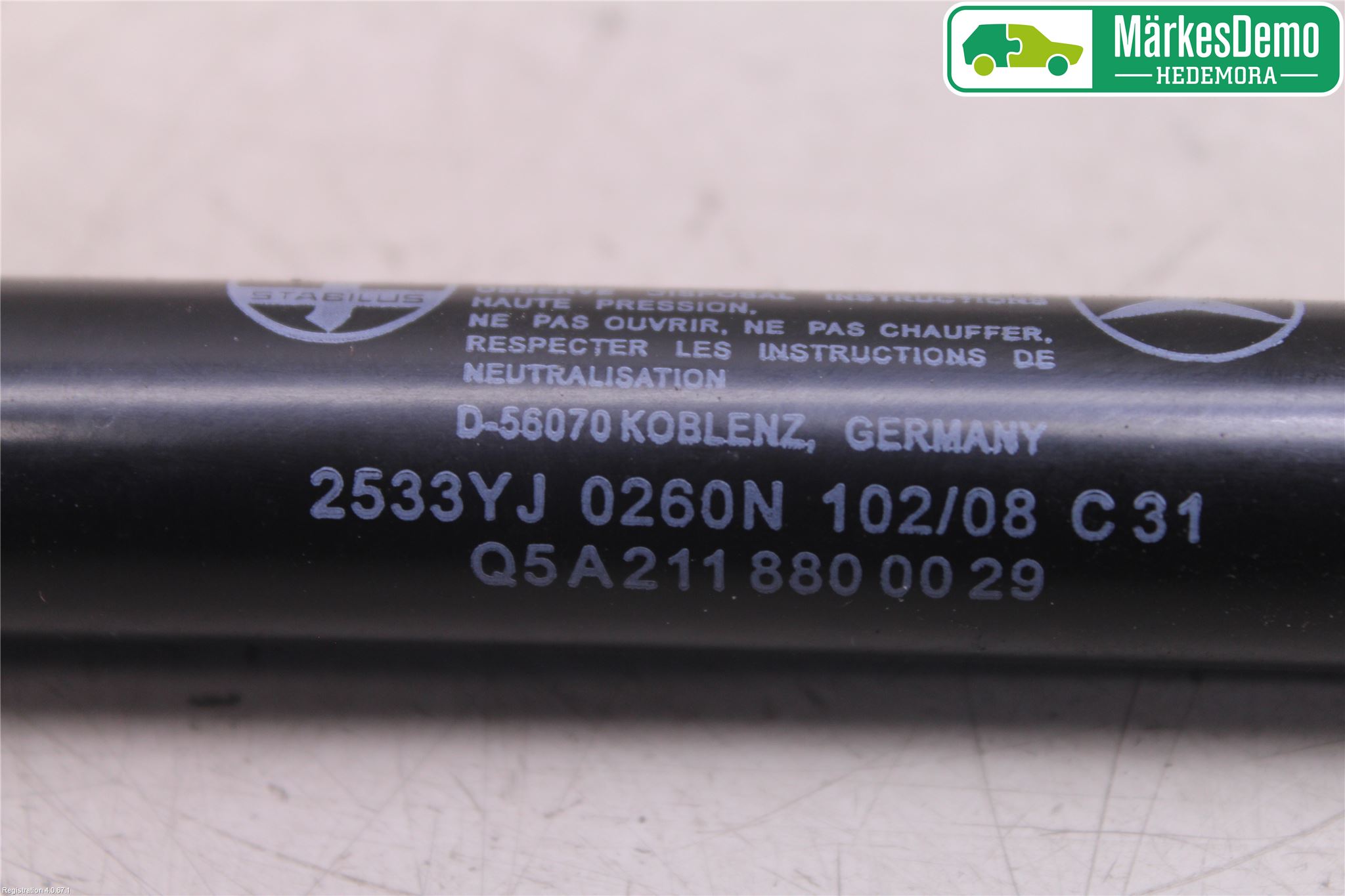 Mercedes-Benz MB CLS (C219) 03-11 Panser Demper-Gassfjær