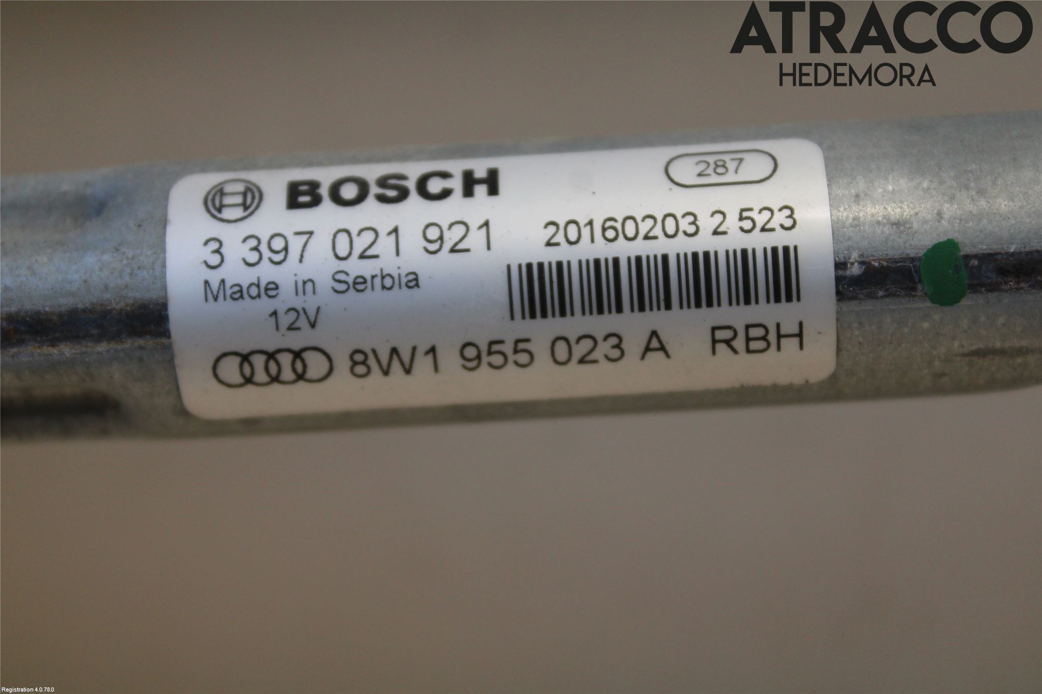 Audi A4/S4 B9 16-19 Viskeroverføring Frontrute