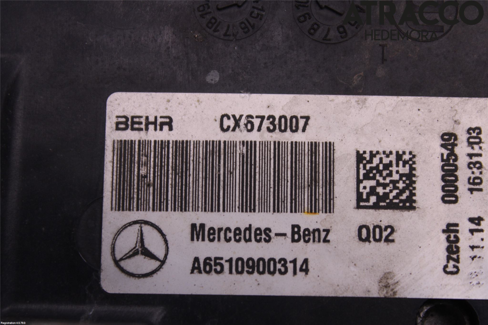 Mercedes-Benz MB C-KLASS (W205) 14-21 Intercooler Radiator