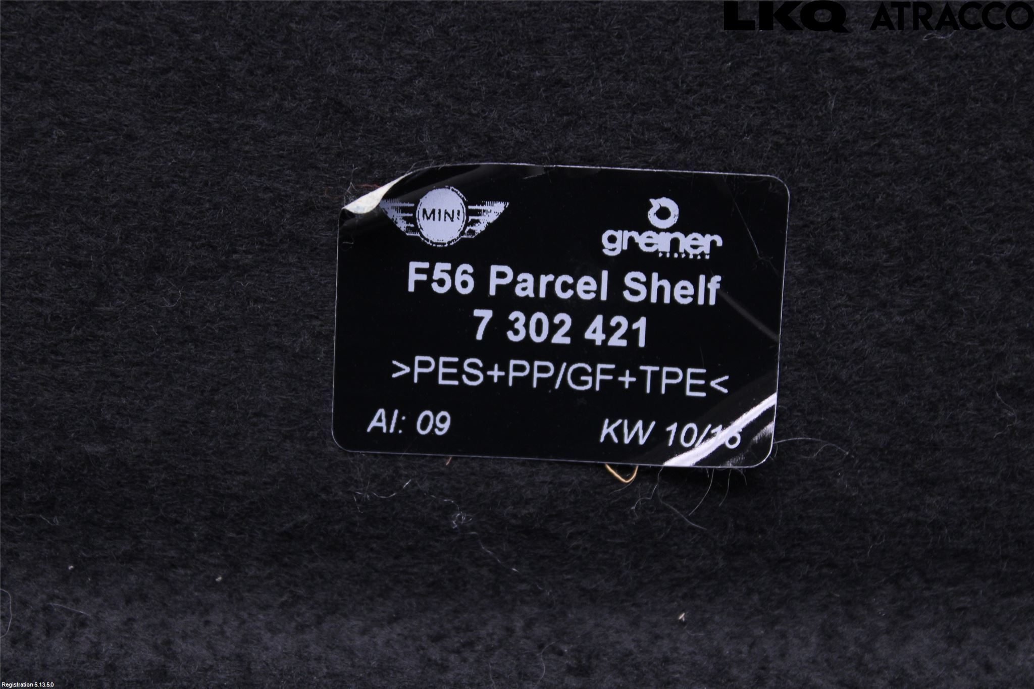 Mini ONE/COOPER 3DR F56 14-24 Innr Hattehylle