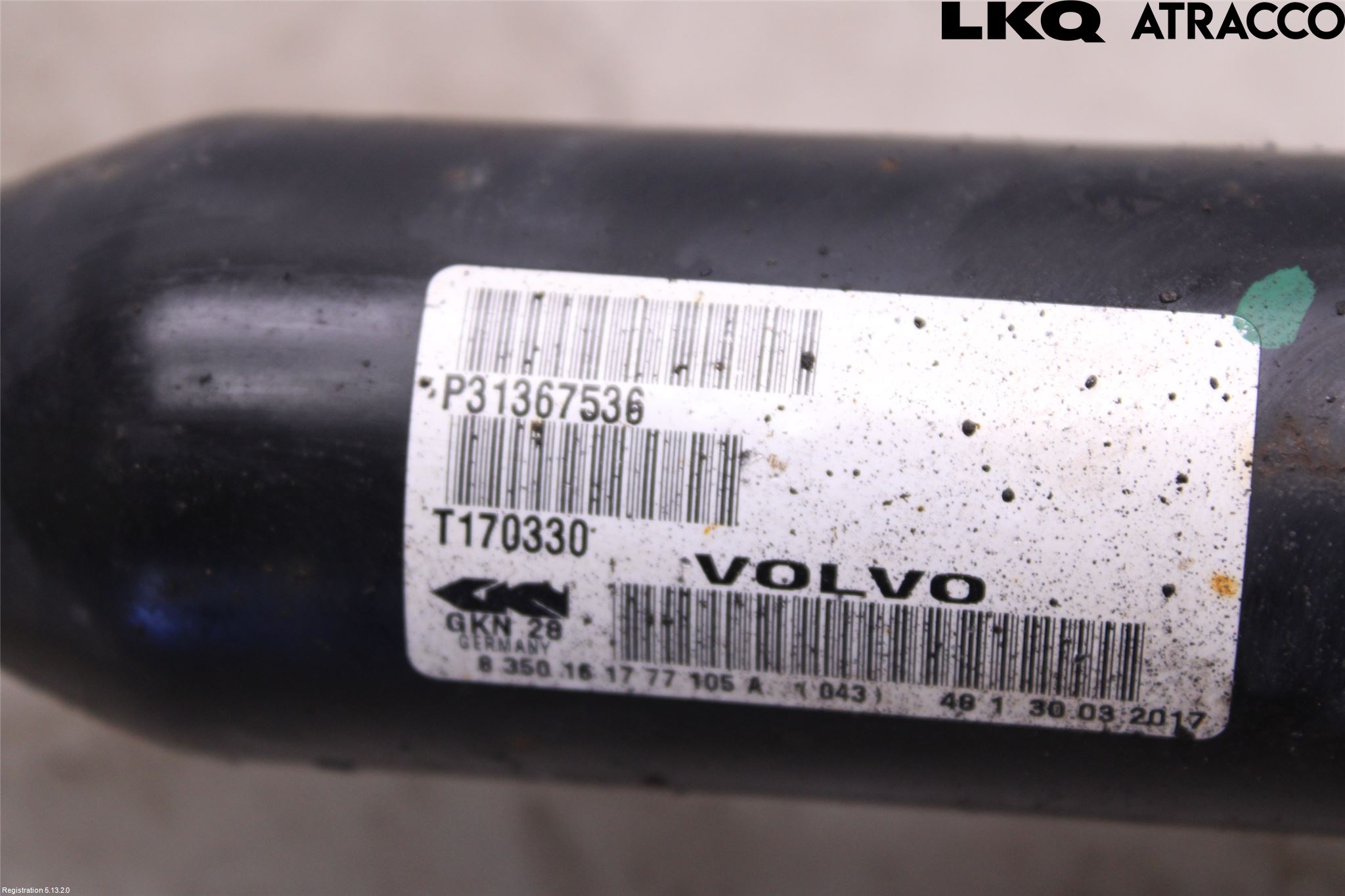 Volvo XC60 14-17 Drivaksel Foran Kompl Venstre