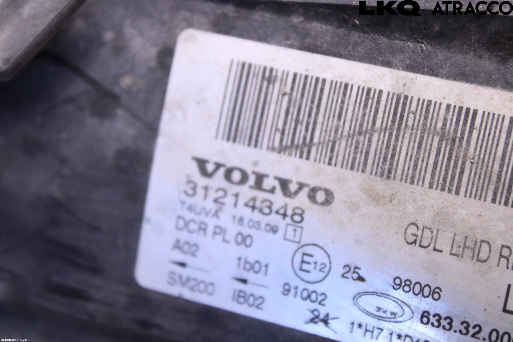 Volvo V70 08-13 Frontlykt Høyre