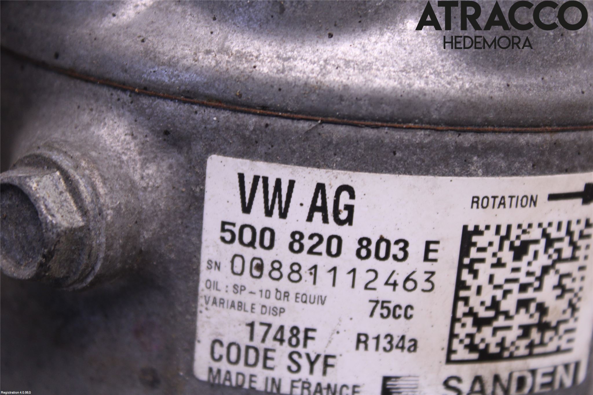 Volkswagen VW PASSAT 15-19 Varme Ac Kompressor