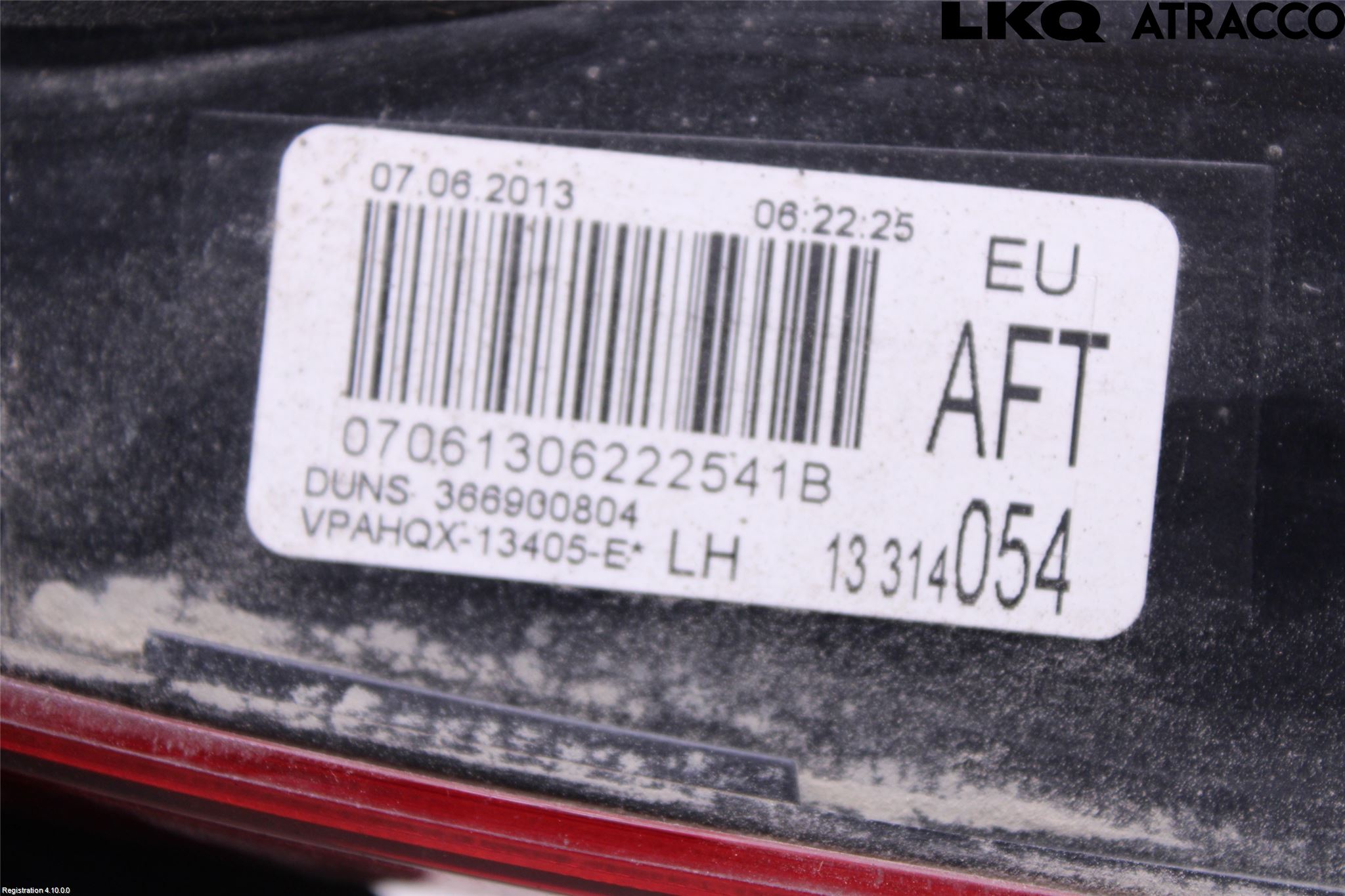 Opel ASTRA J 10-15 Baklykt Venstre  På Luke(Indre