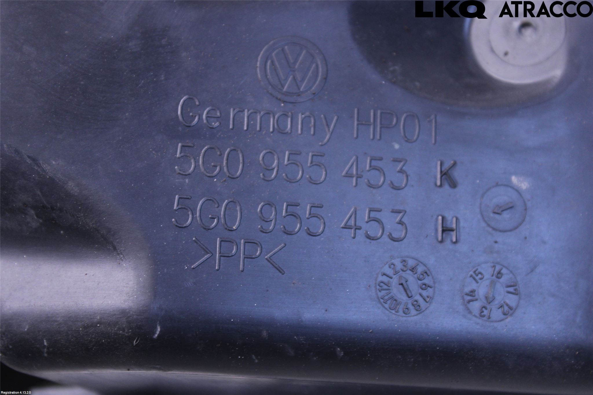 Volkswagen VW GOLF / E-GOLF VII 13-20 Spylerbeholder Frontrute-Lykte