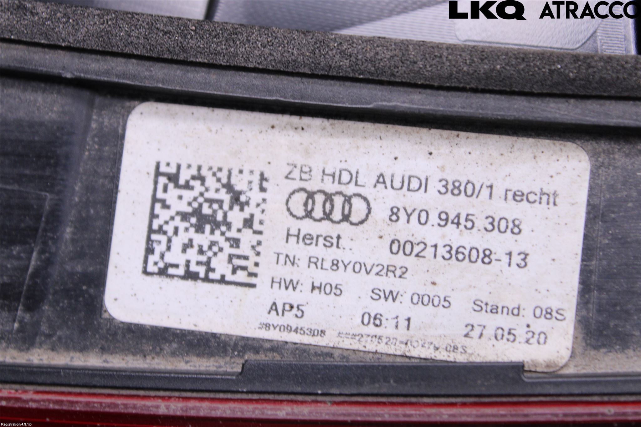 Audi A3/S3 8Y 21- Baklykt Høyre  På Luke(Indre)