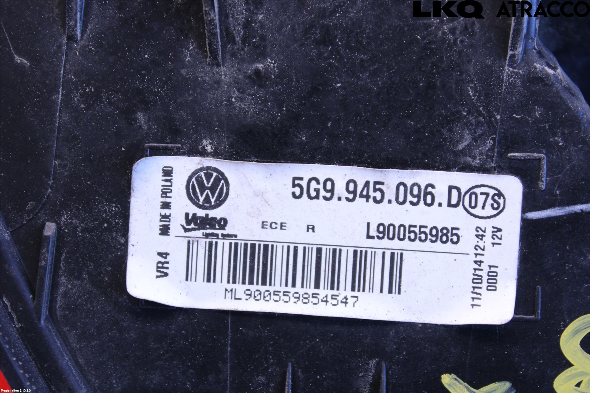 Volkswagen VW GOLF / E-GOLF VII 13-20 Baklykt Høyre